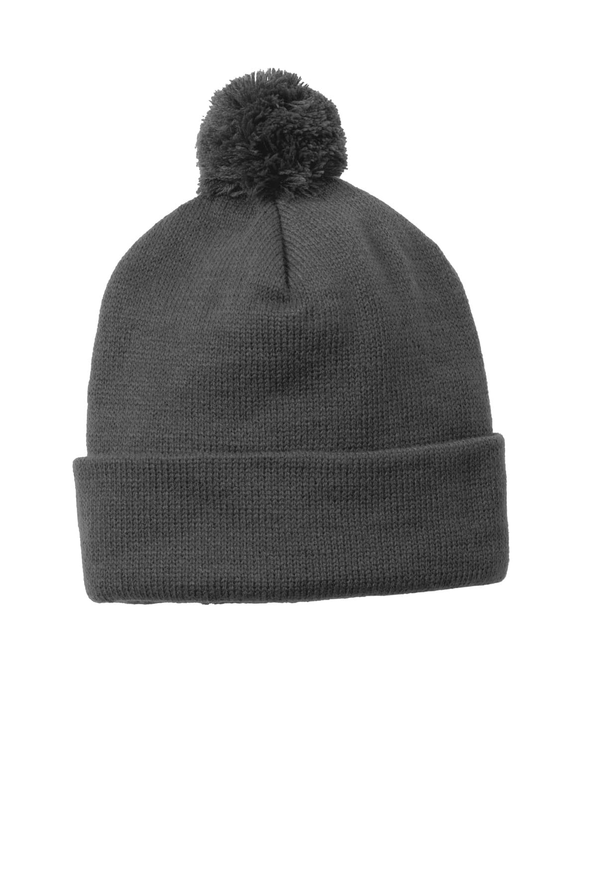 Sport-Tek Sport-Tek  Solid Pom Pom Beanie. STC37