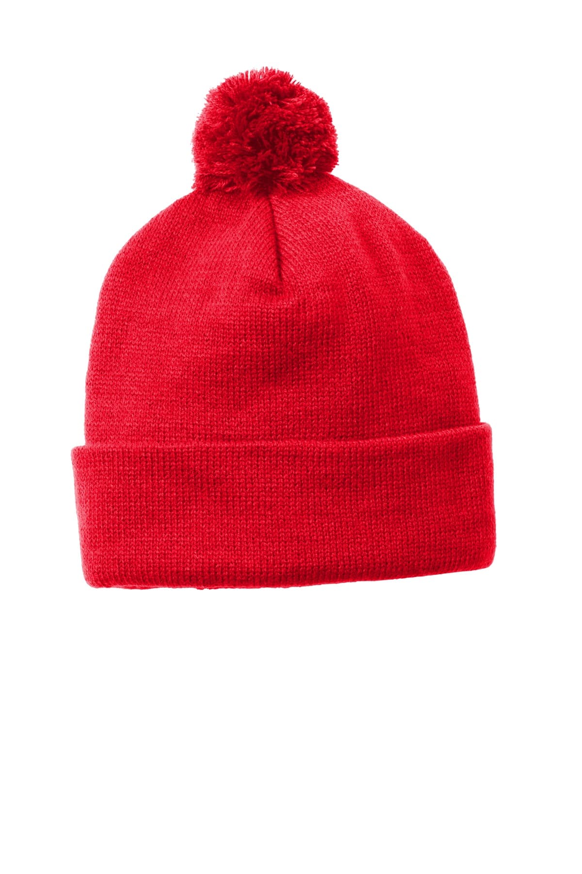 Sport-Tek Sport-Tek  Solid Pom Pom Beanie. STC37