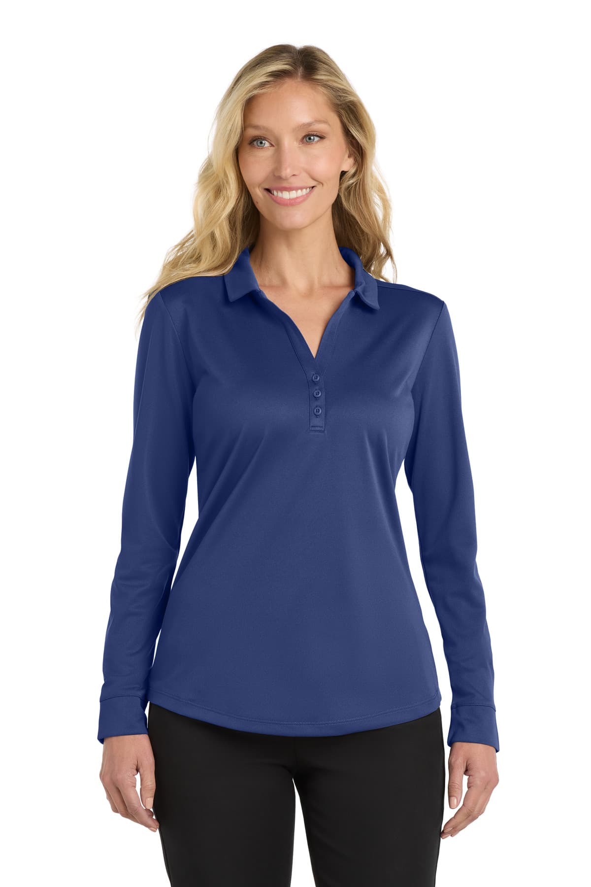 Port Authority Port Authority  Women's Silk Touch   Performance Long Sleeve Polo. L540LS
