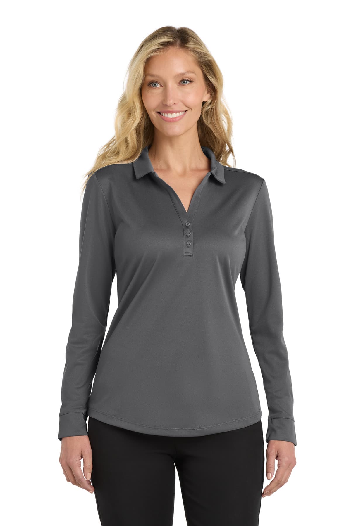 Port Authority Port Authority  Women's Silk Touch   Performance Long Sleeve Polo. L540LS