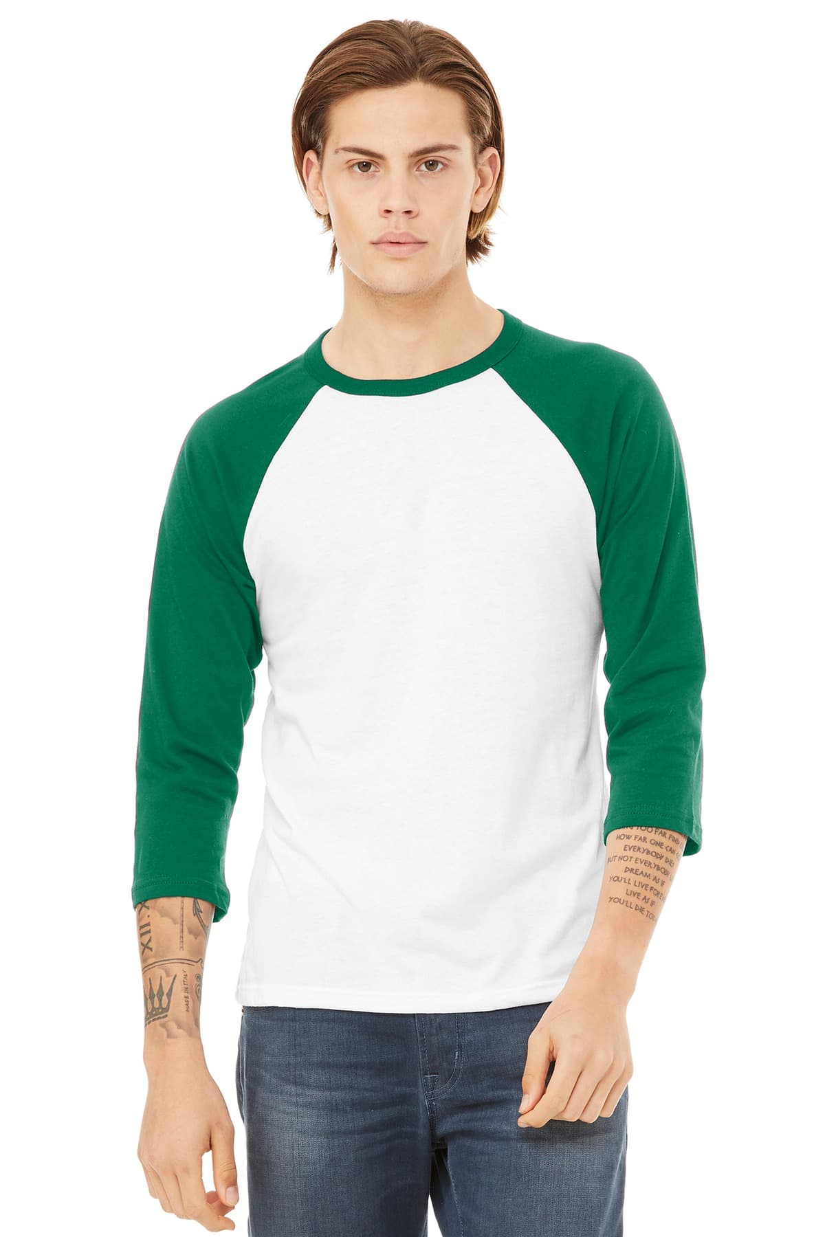 Bella + Canvas BELLA+CANVAS  Unisex 3/4-Sleeve Baseball Tee. BC3200