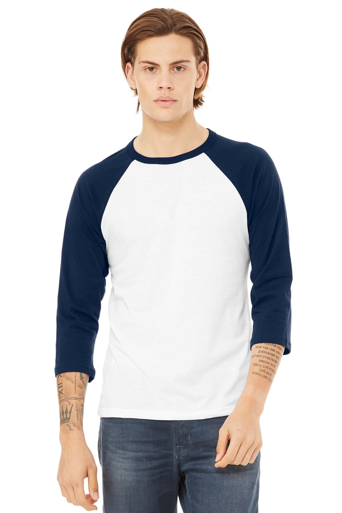 Bella + Canvas BELLA+CANVAS  Unisex 3/4-Sleeve Baseball Tee. BC3200