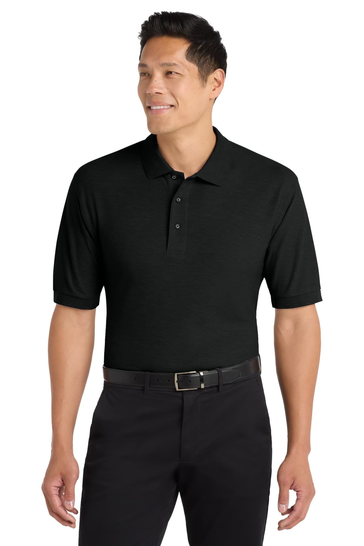 Port Authority Port Authority Extended Size Silk Touch Polo K500ES in Black