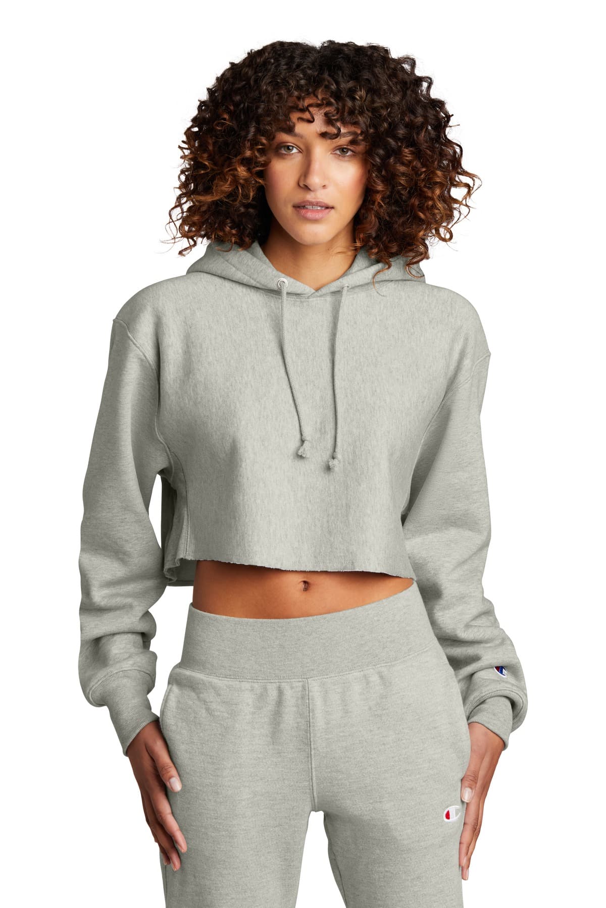 Champion Champion   Women's Reverse Weave   Cropped Cut-Off Hooded Sweatshirt RW01W
