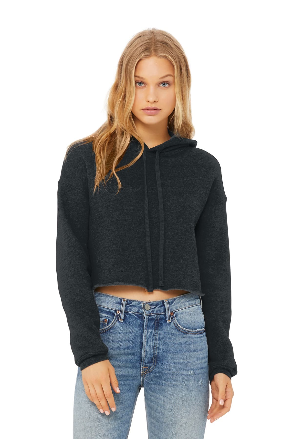 Bella + Canvas BELLA+CANVAS  Women's Sponge Fleece Cropped Fleece Hoodie. BC7502