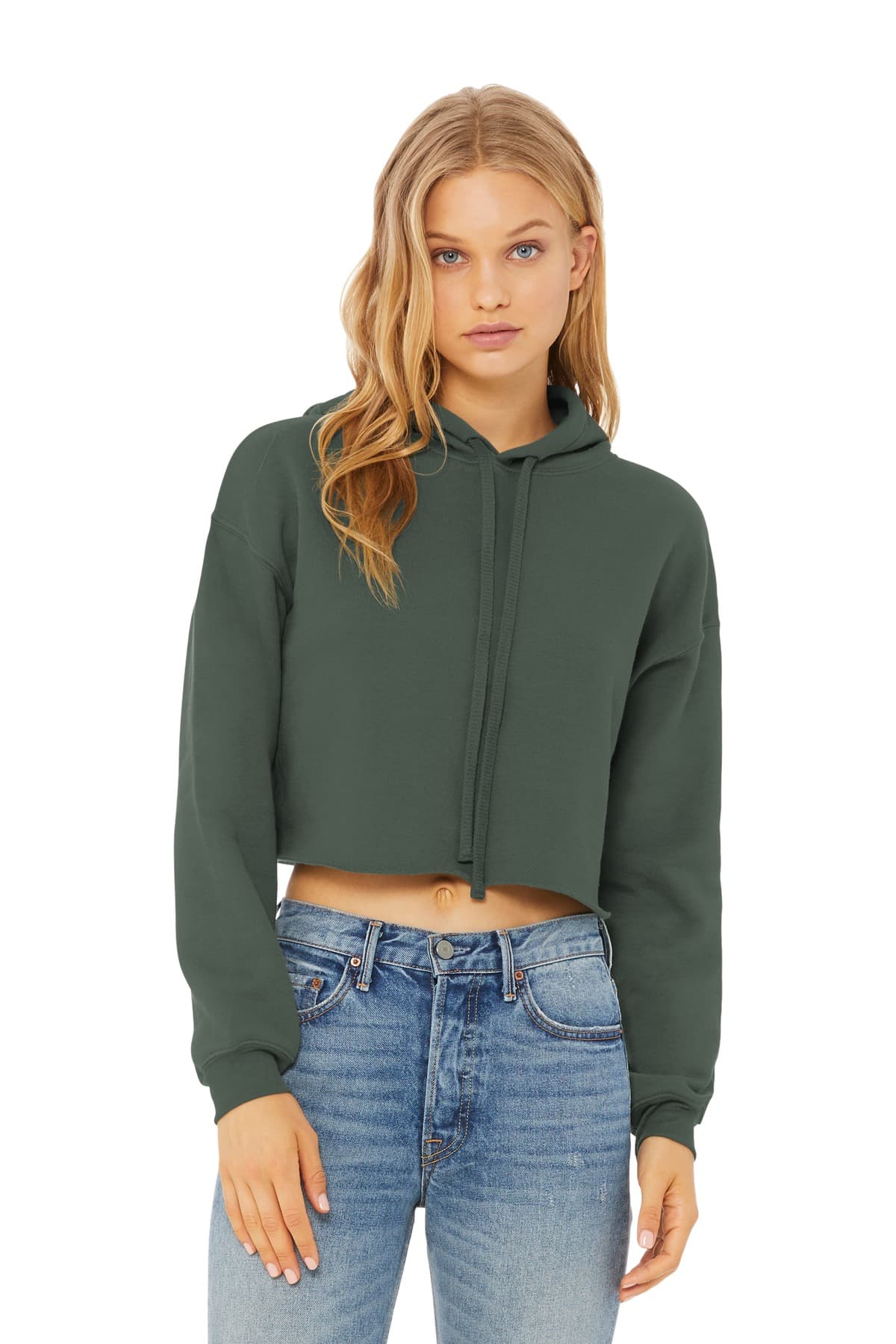 Bella + Canvas BELLA+CANVAS  Women's Sponge Fleece Cropped Fleece Hoodie. BC7502
