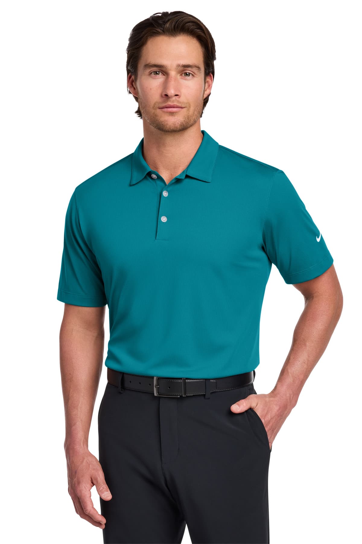 Nike Nike Dri-FIT Vertical Mesh Polo. 637167 in Blustery