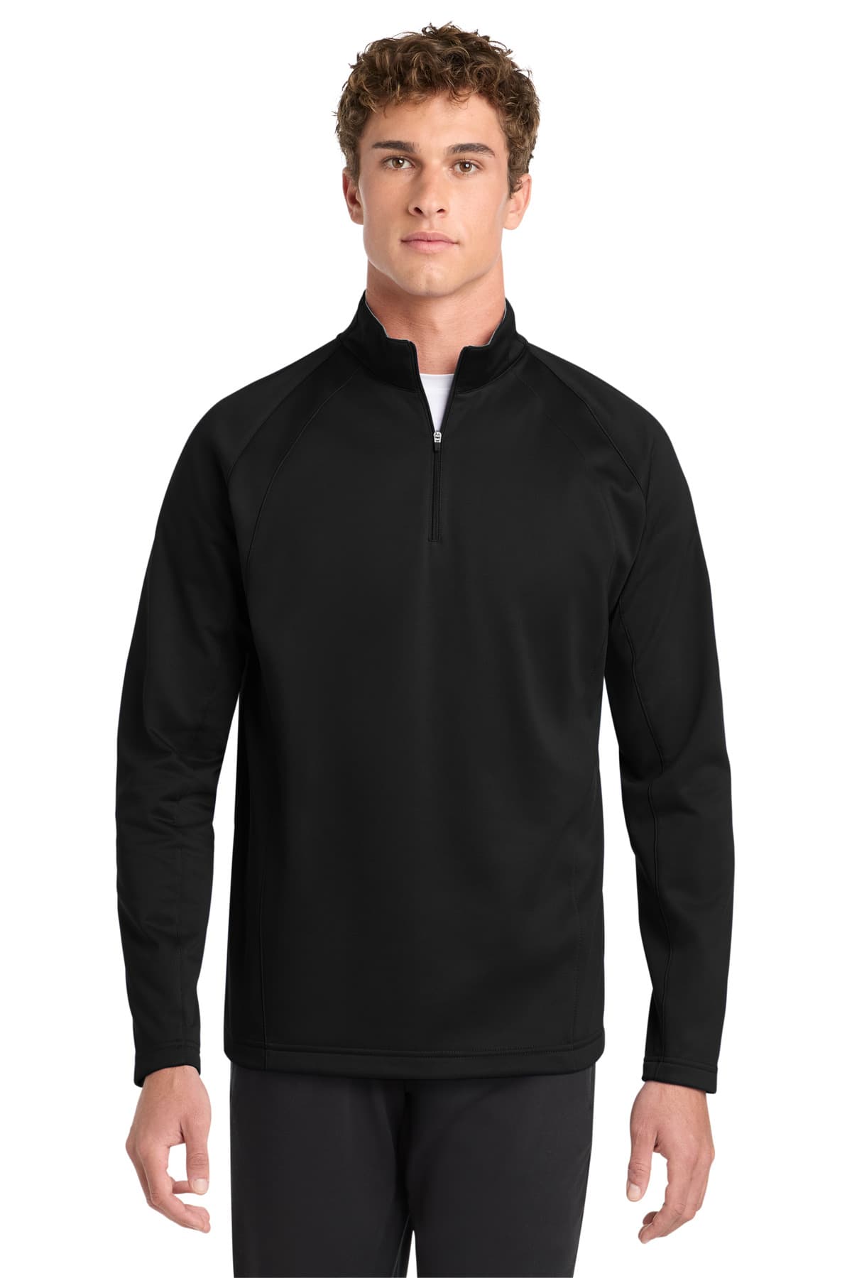 Sport-Tek Sport-Tek Sport-Wick Fleece 1/4-Zip Pullover.  F243 in Black/ Silver
