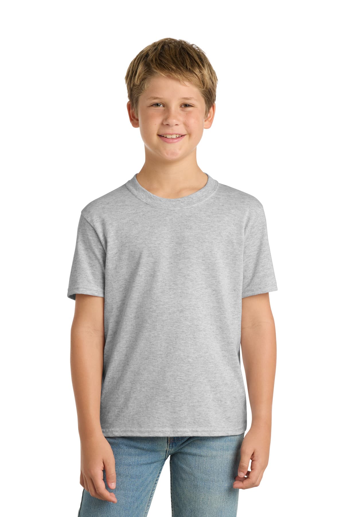 Port & Company Port & Co Youth Core Blend Tee.  PC55Y in Ash