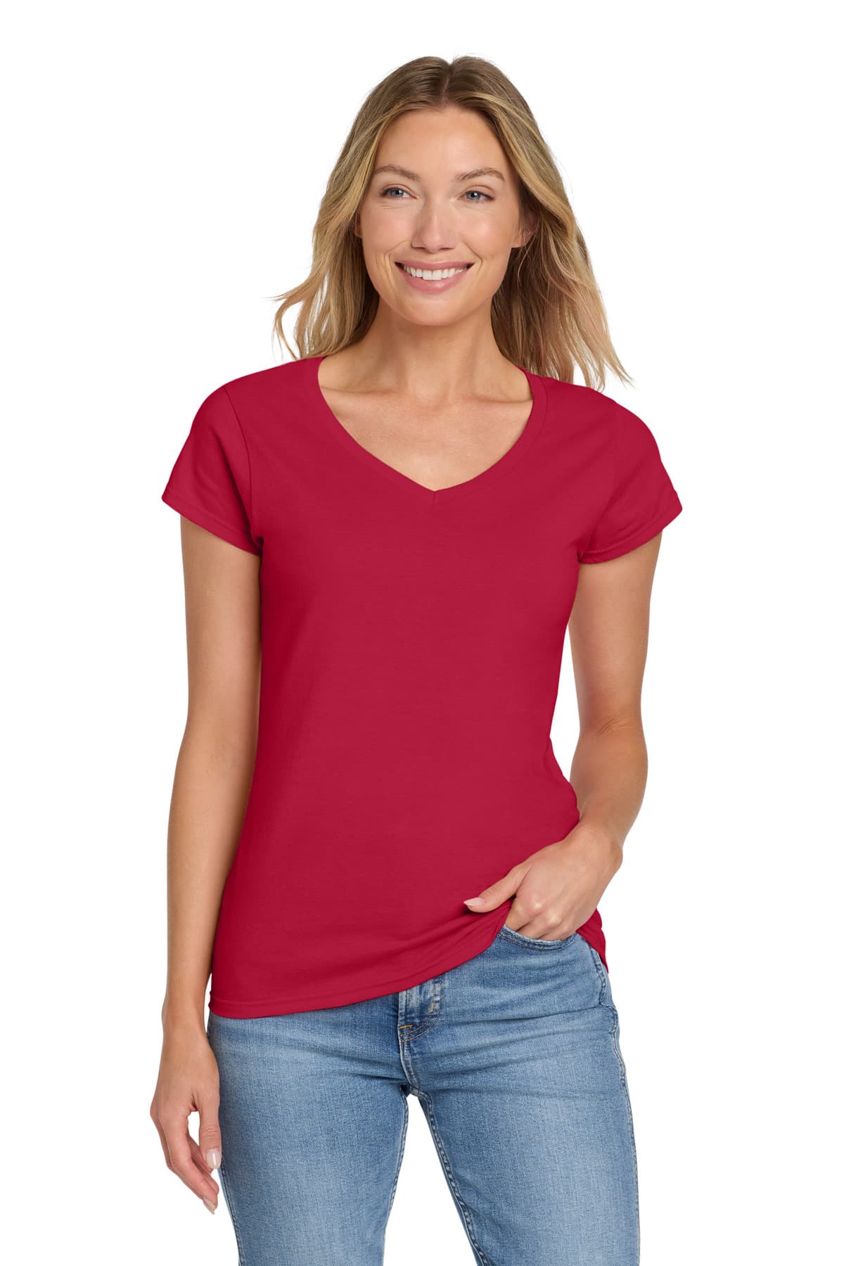 Gildan Gildan Softstyle Women's Fit V-Neck T-Shirt. 64V00L