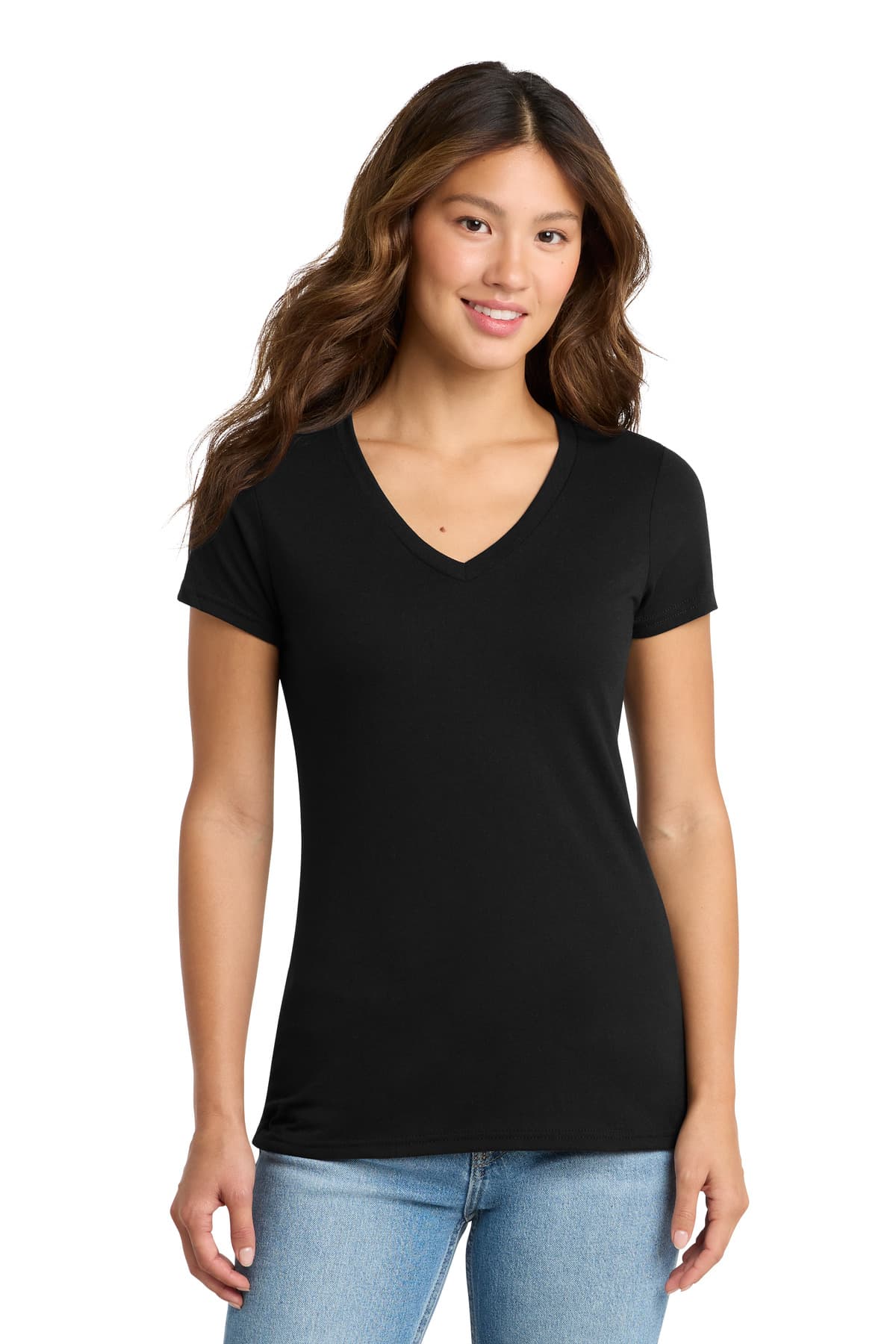 Port & Company Port & Co Women's Tri-Blend V-Neck Tee. LPC330V in Black