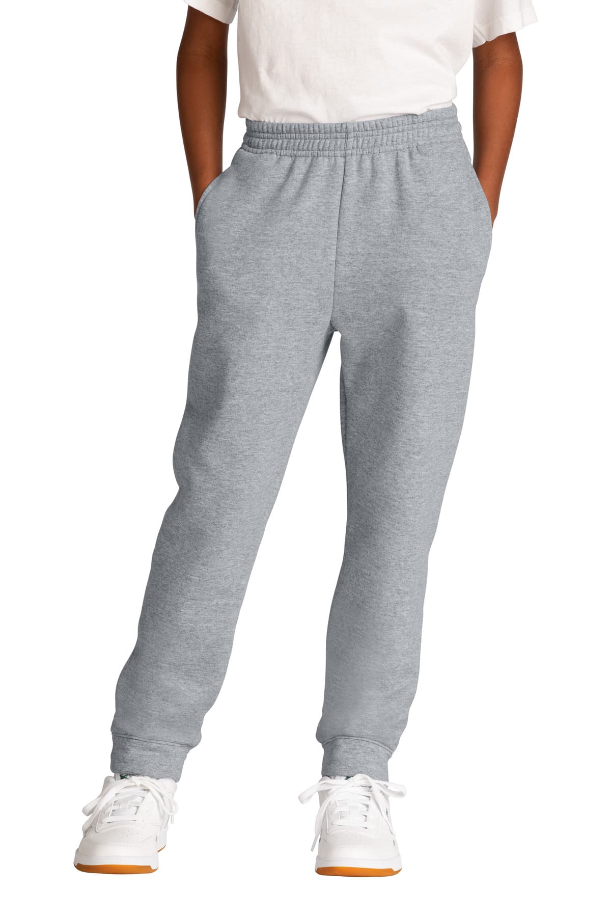 Port & Company Port & Co Youth Core Fleece Jogger. PC78YJ in Athletic Heather