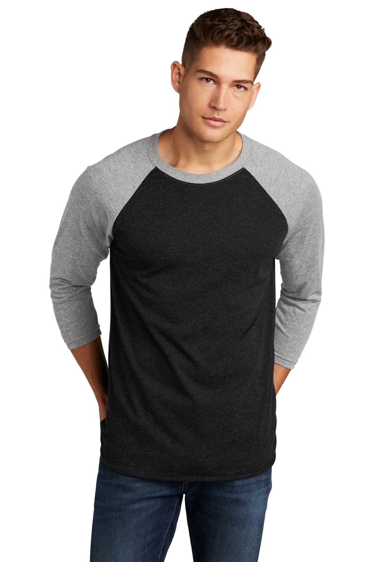 Next Level Next Level Apparel   Adult Tri-Blend 3/4-Sleeve Raglan Tee. NL6051