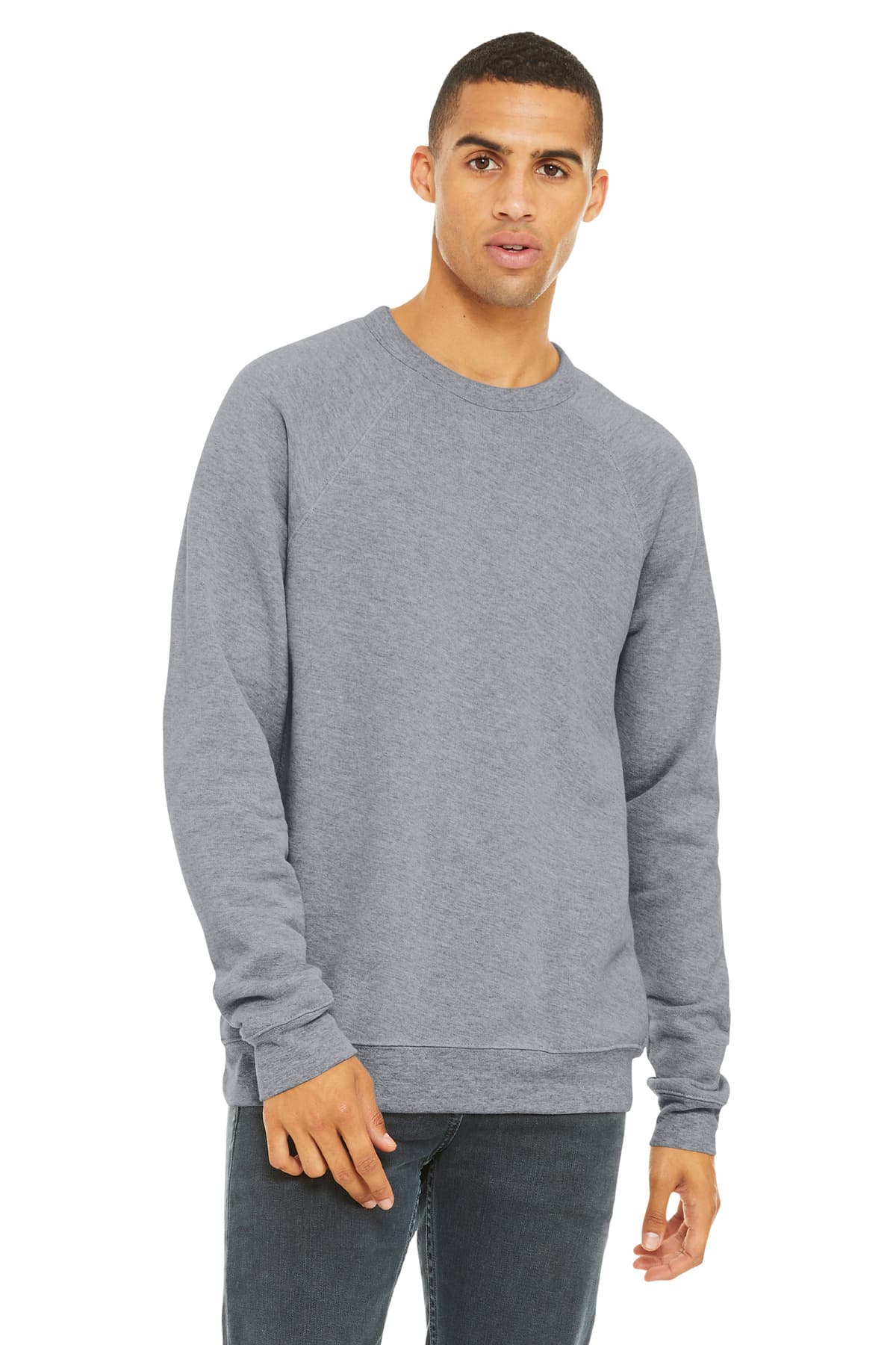 Bella + Canvas BELLA+CANVAS  Unisex Sponge Fleece Raglan Sweatshirt. BC3901 in Athletic Heather