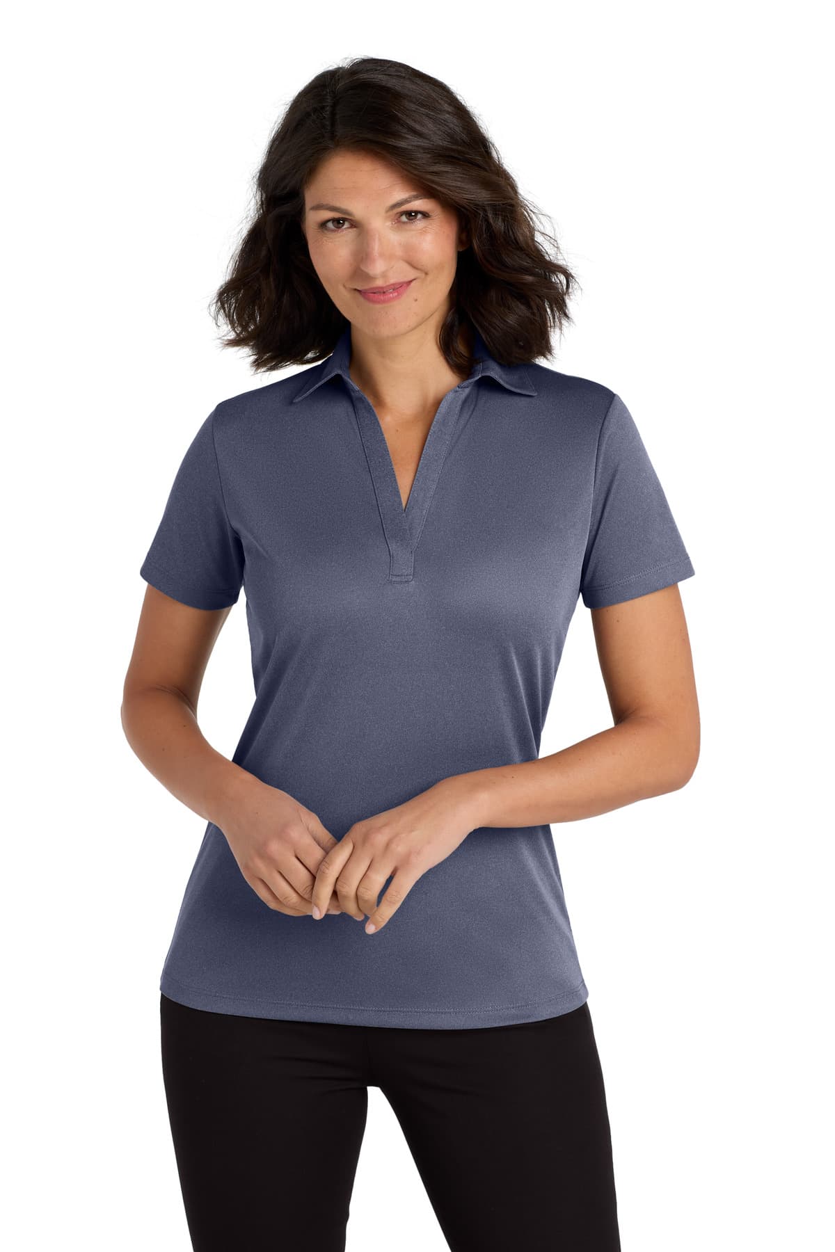 Port Authority Port Authority  Women's Heathered Silk Touch  Performance Polo. LK542
