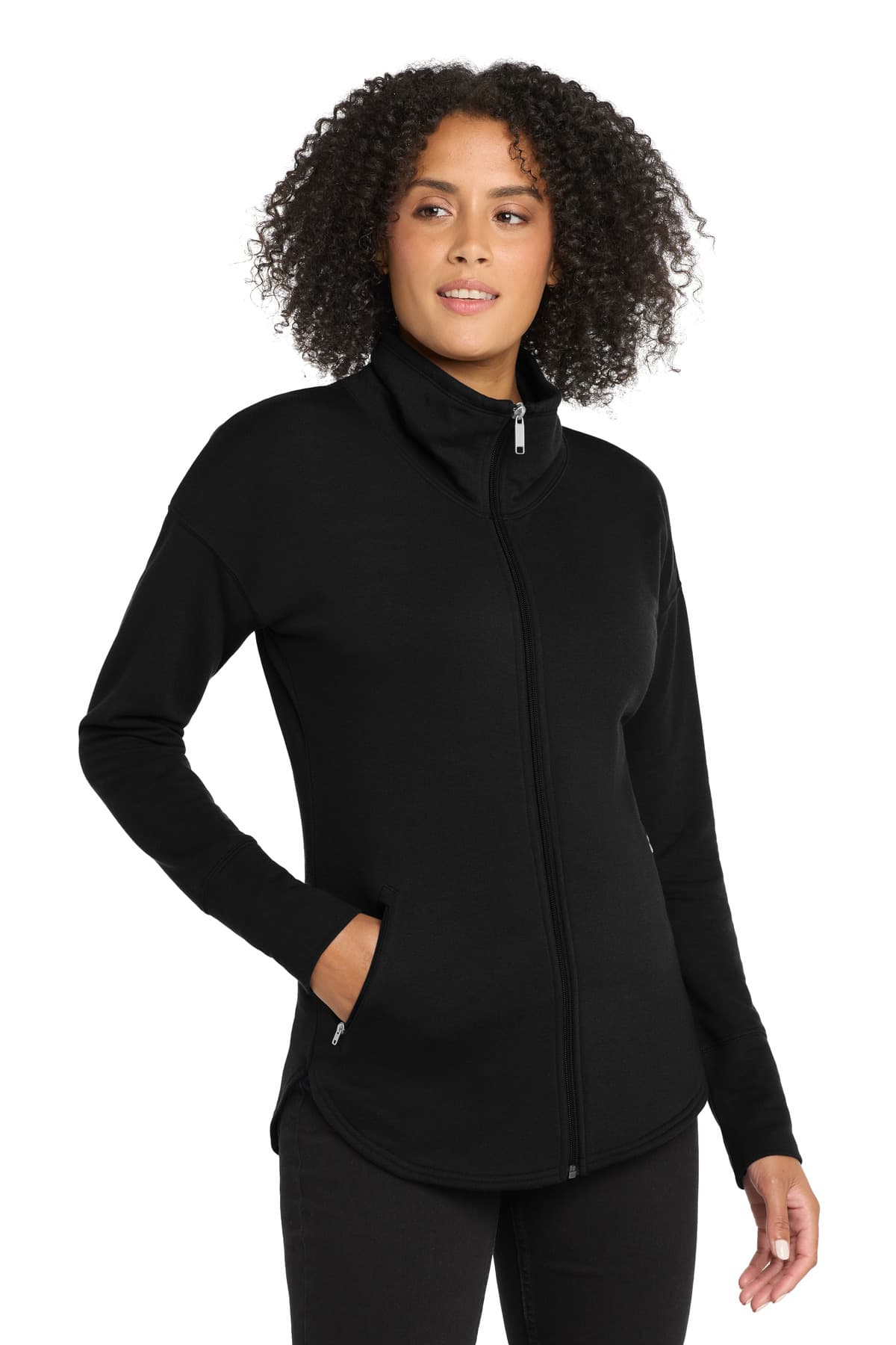 OGIO OGIO  Women's Luuma Full-Zip Fleece. LOG812 in Blacktop
