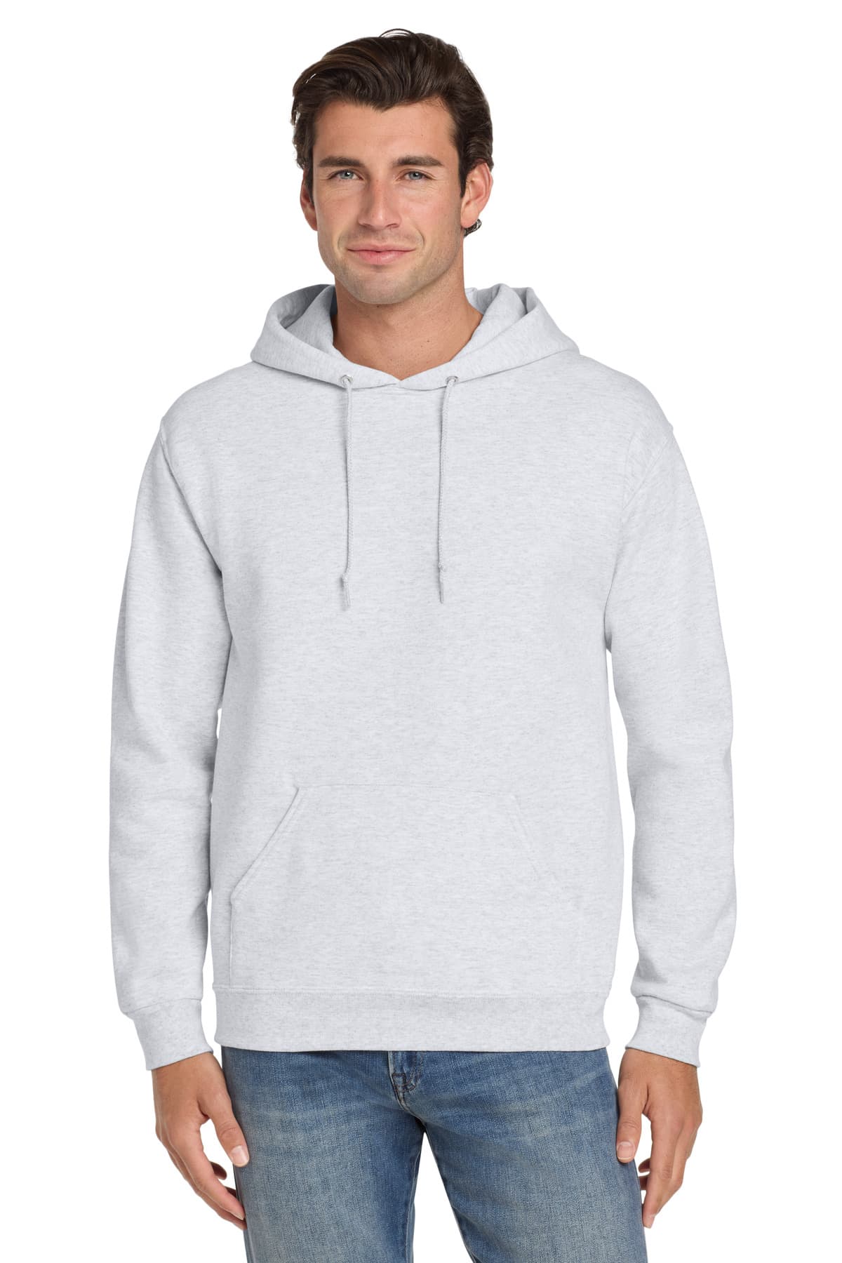 Jerzees Jerzees Super Sweats NuBlend - Pullover Hooded Sweatshirt.  4997M in Ash