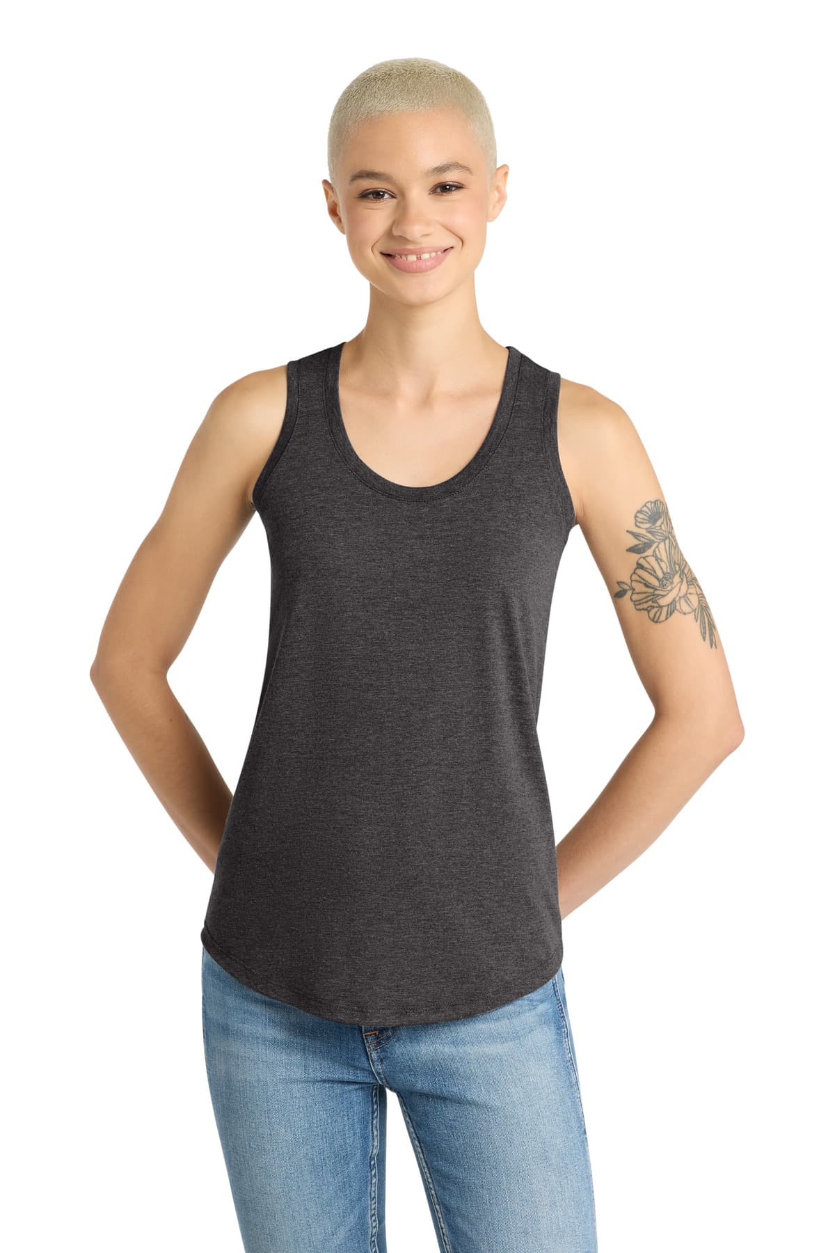 District District  Women's Perfect Tri Racerback Tank. DM138L