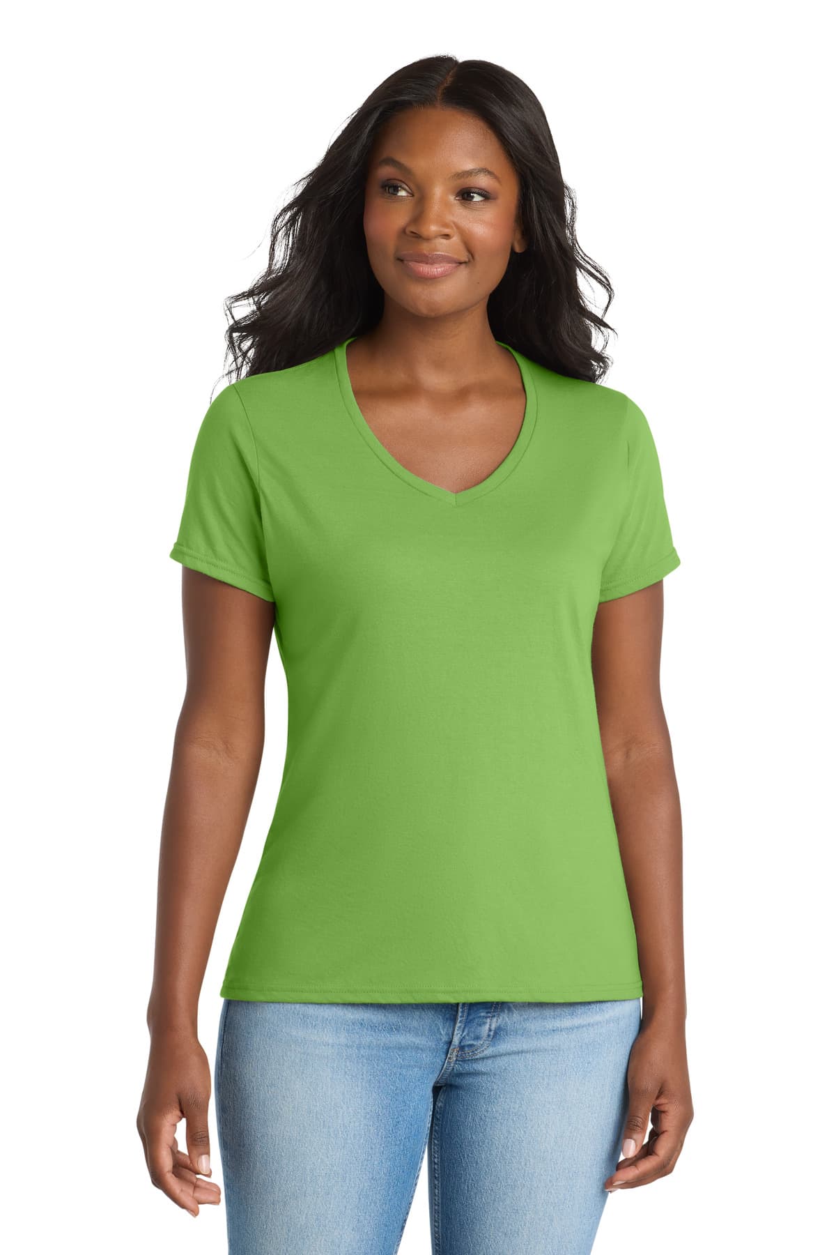 Port & Company Port & Co Women's Performance Blend V-Neck Tee. LPC381V