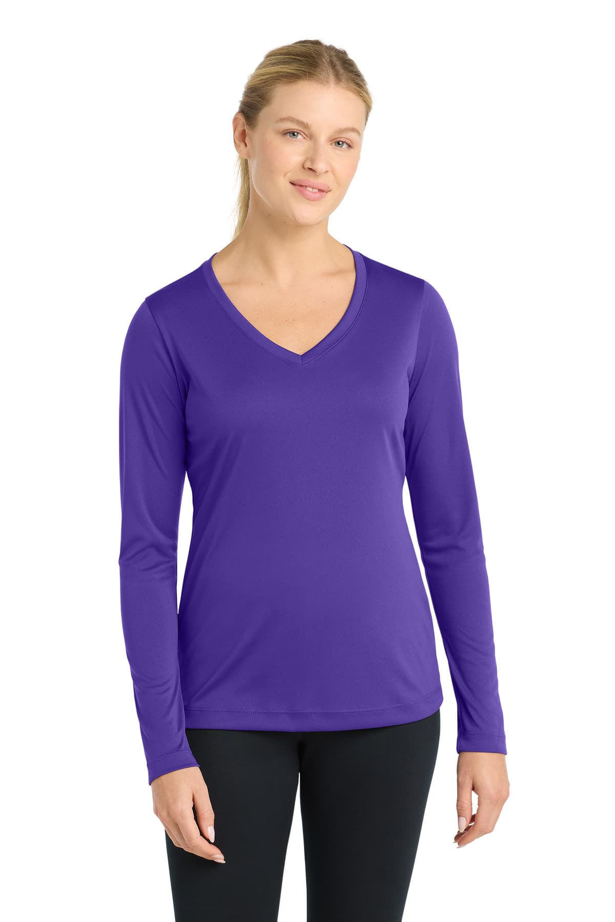 Sport-Tek Sport-Tek Women's Long Sleeve PosiCharge Competitor V-Neck Tee. LST353LS
