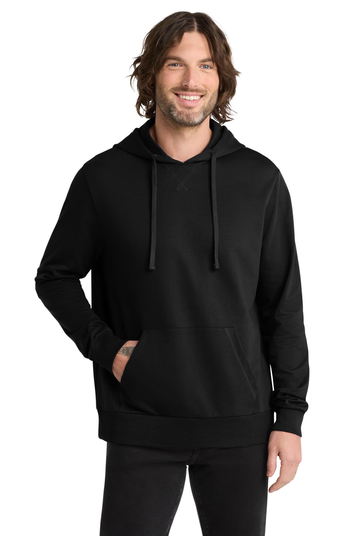 AllMade Allmade Unisex Organic French Terry Pullover Hoodie AL4000 in Deep Black