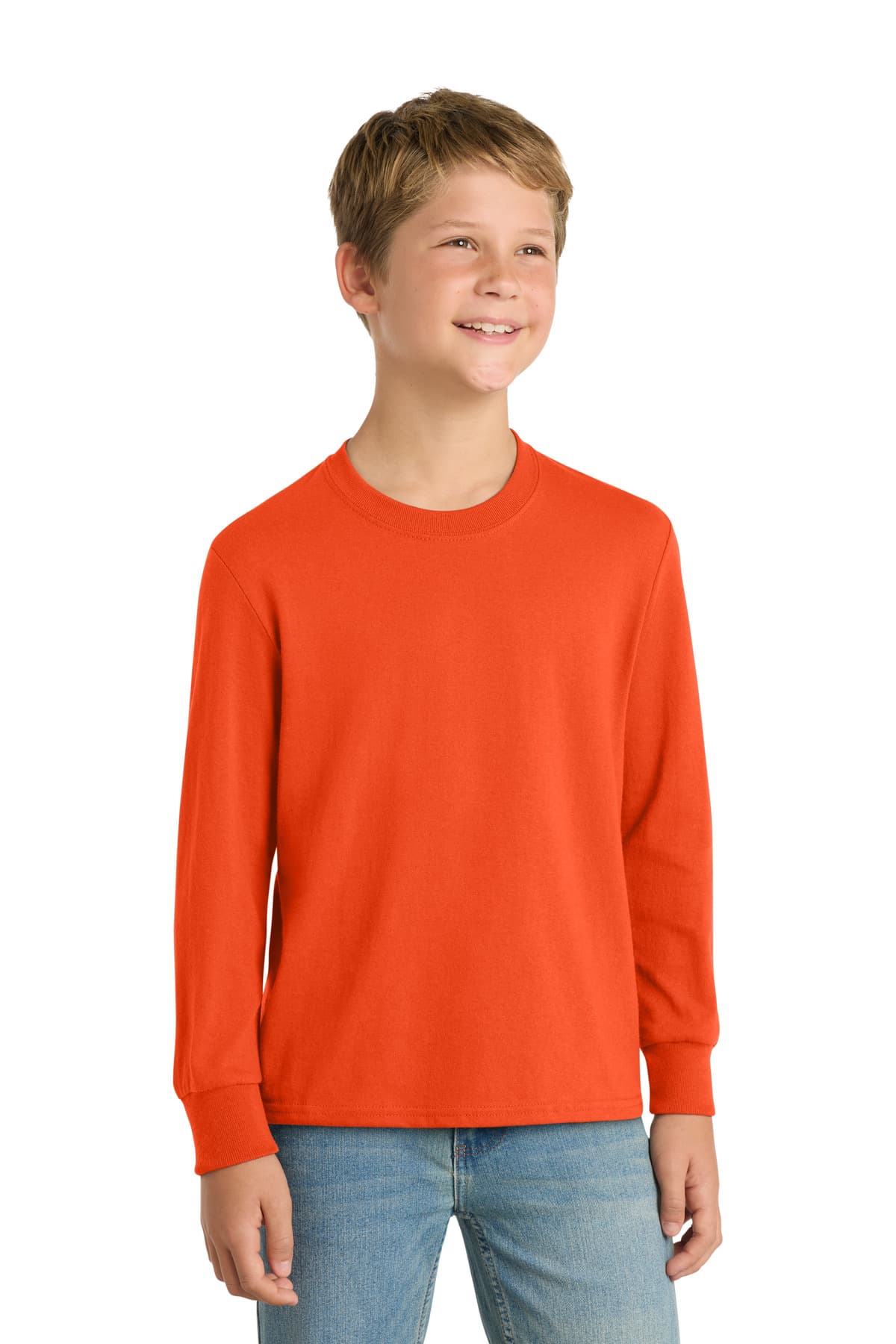 Port & Company Port & Co Youth Long Sleeve Core Cotton Tee. PC54YLS