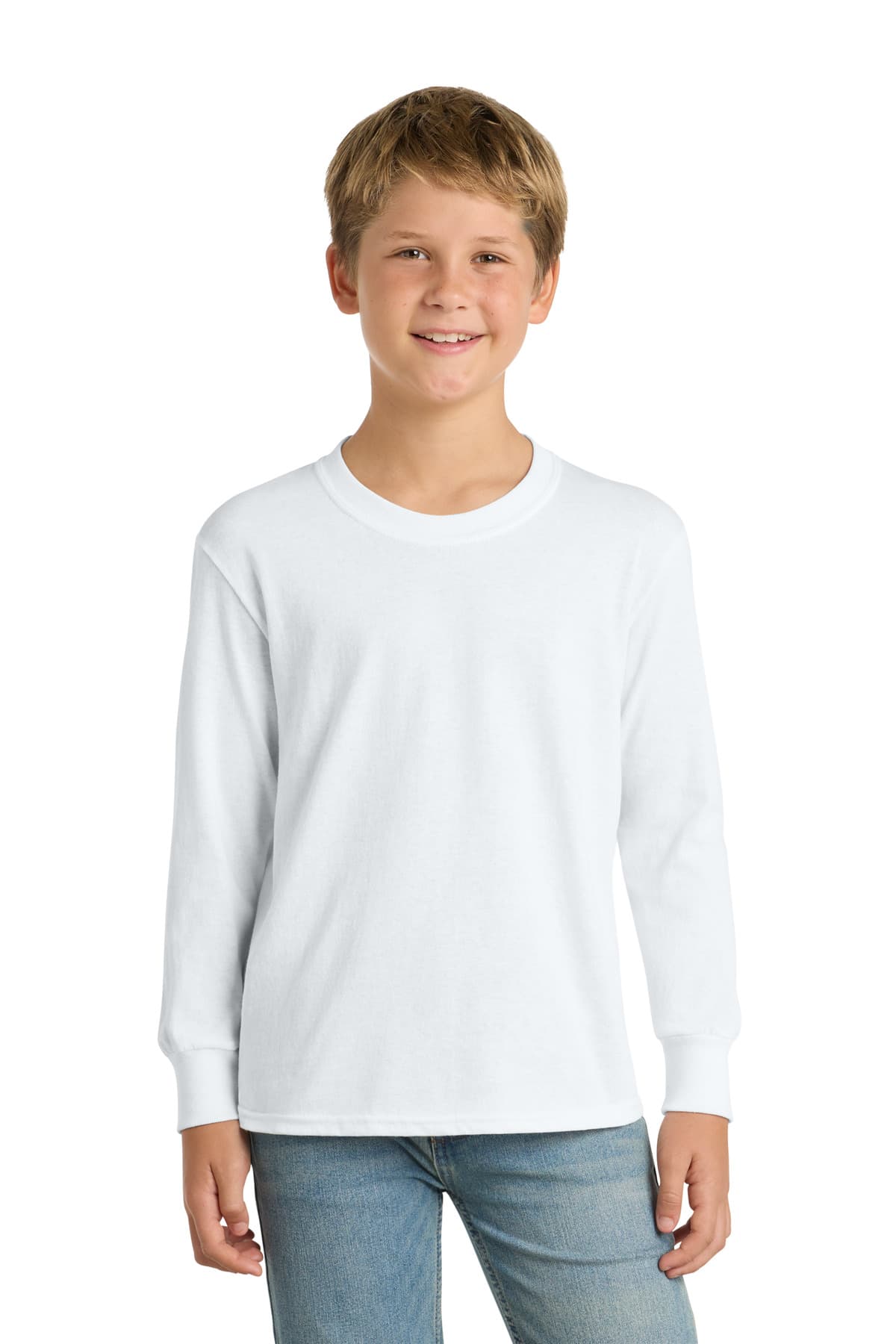 Port & Company Port & Co Youth Long Sleeve Core Cotton Tee. PC54YLS
