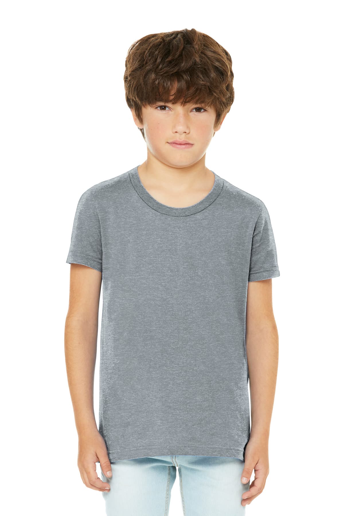 Bella + Canvas BELLA+CANVAS Youth Heather CVC Tee BC3001YCVC in Athletic Heather