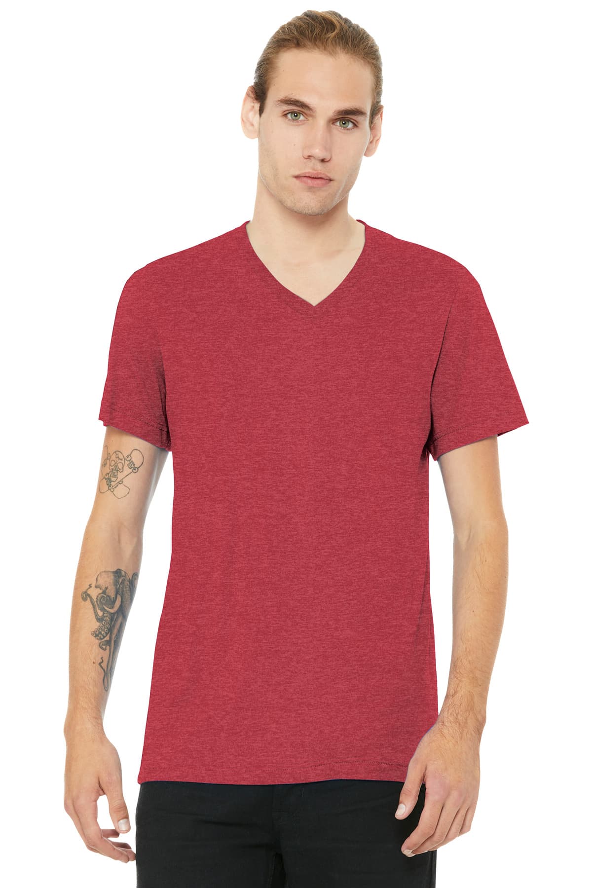 Bella + Canvas BELLA+CANVAS Unisex Heather CVC V-Neck Tee BC3005CVC