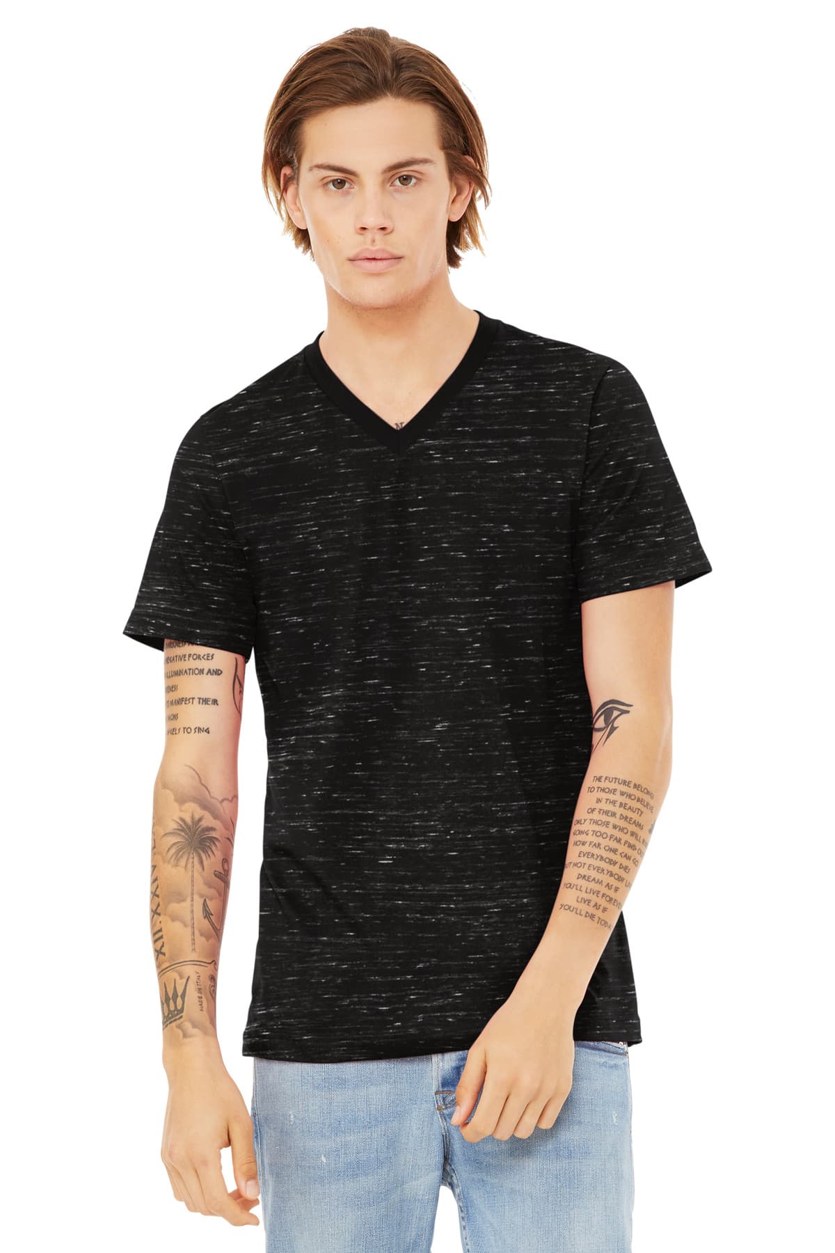 Bella + Canvas BELLA+CANVAS Unisex Textured Jersey V-Neck Tee BC3655