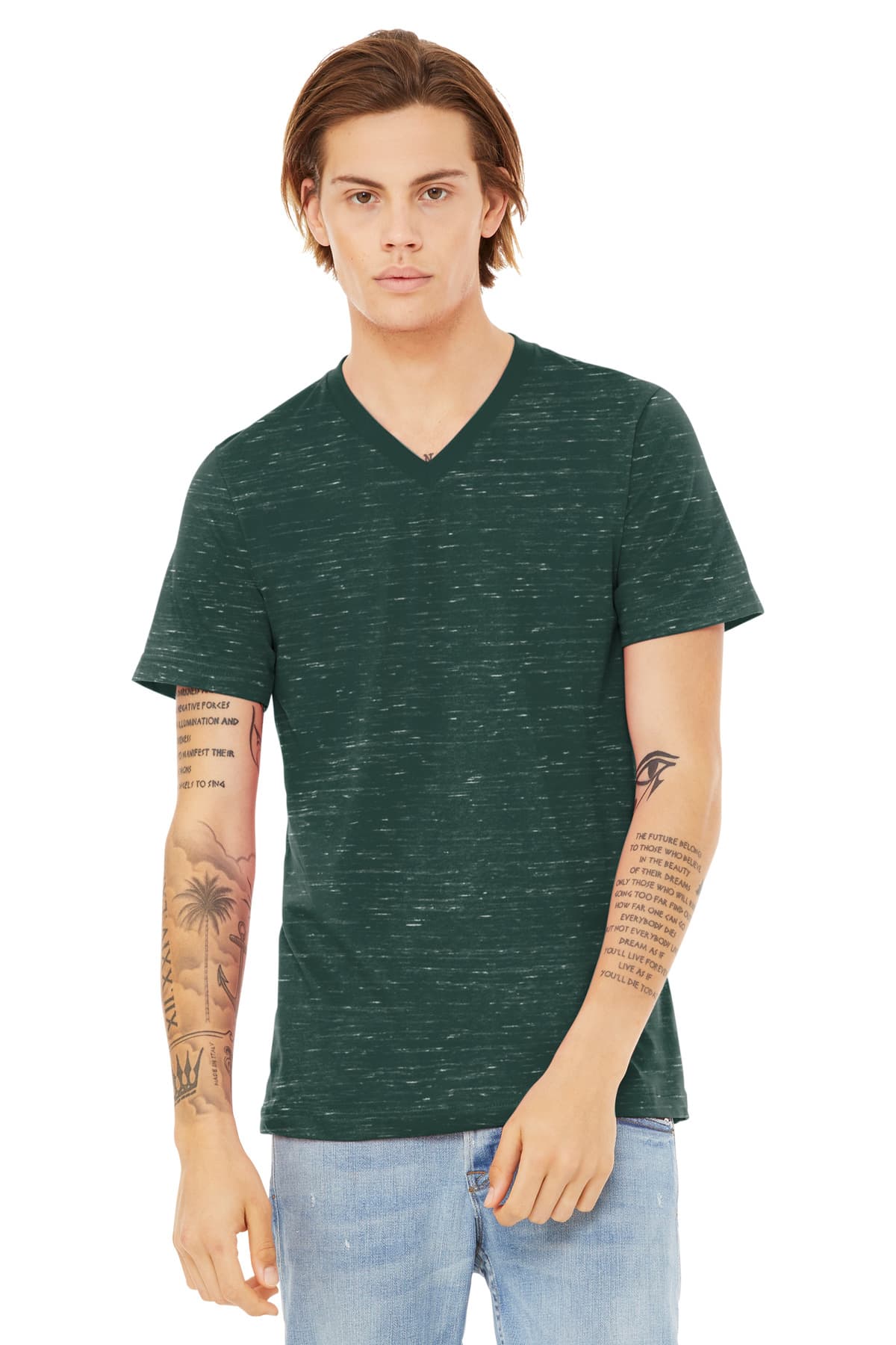 Bella + Canvas BELLA+CANVAS Unisex Textured Jersey V-Neck Tee BC3655