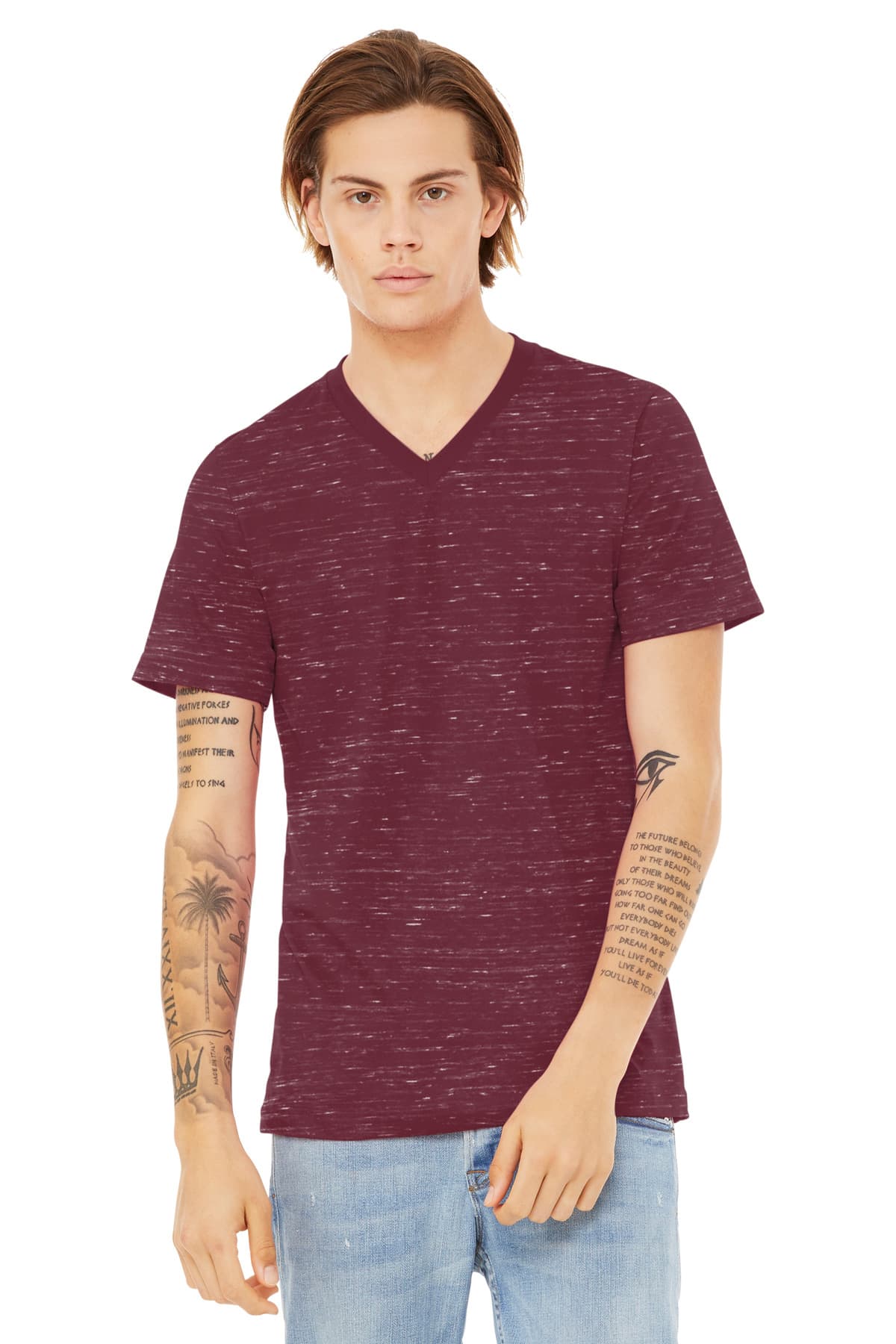 Bella + Canvas BELLA+CANVAS Unisex Textured Jersey V-Neck Tee BC3655