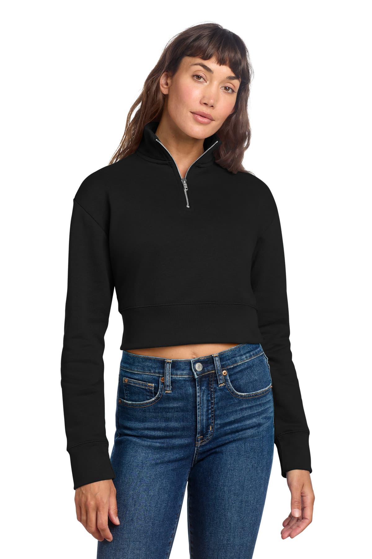 District District Women's V.I.T. Fleece 1/2-Zip DT6111 in Black