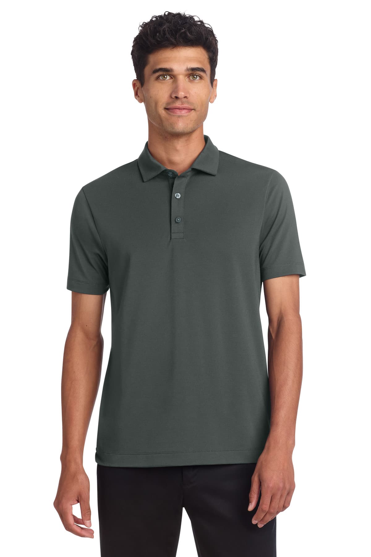 Mercer+Mettle Mercer+Mettle Stretch Jersey Polo MM1014 in Anchor Grey