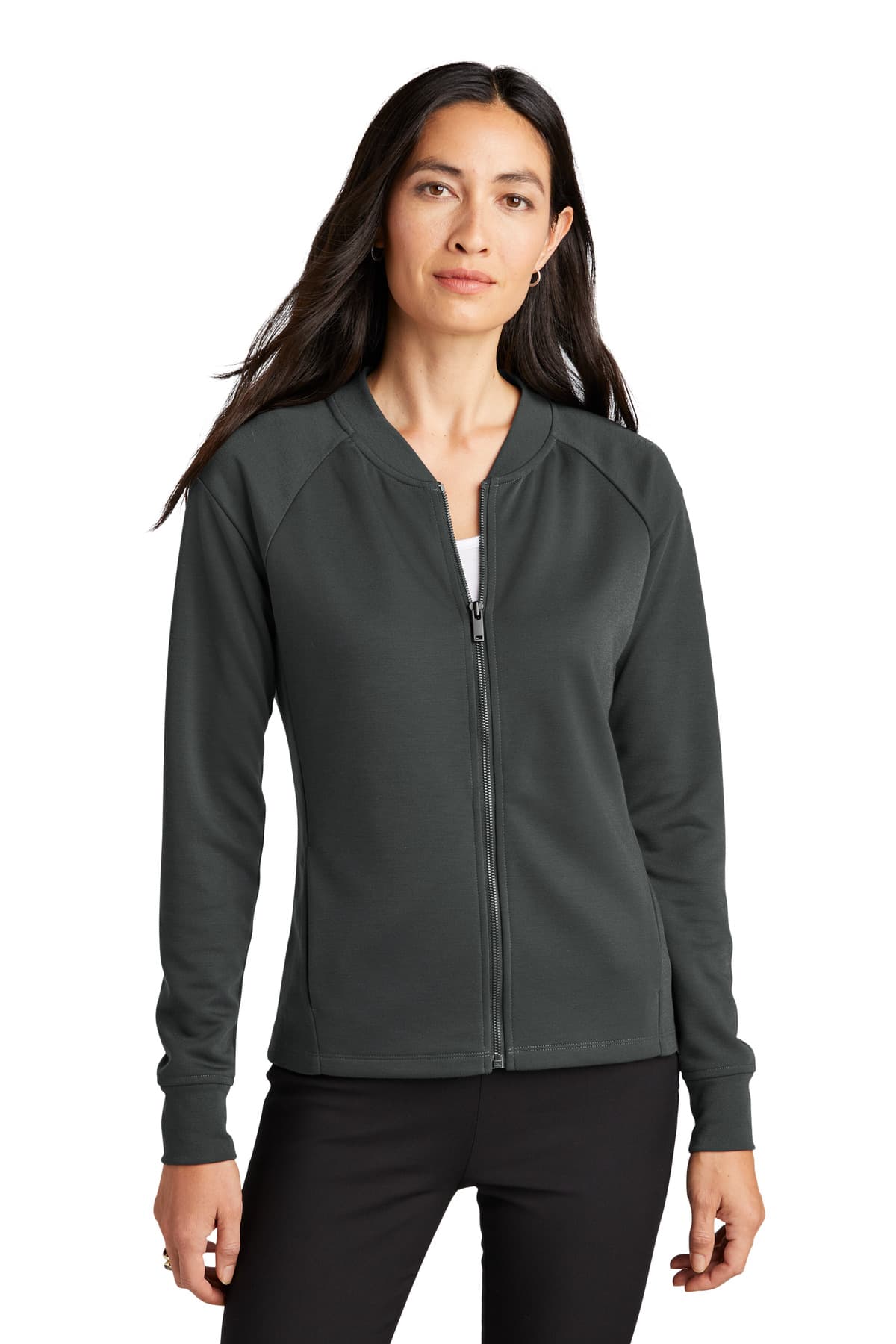 Mercer+Mettle Mercer+Mettle Women's Double-Knit Bomber MM3001 in Anchor Grey
