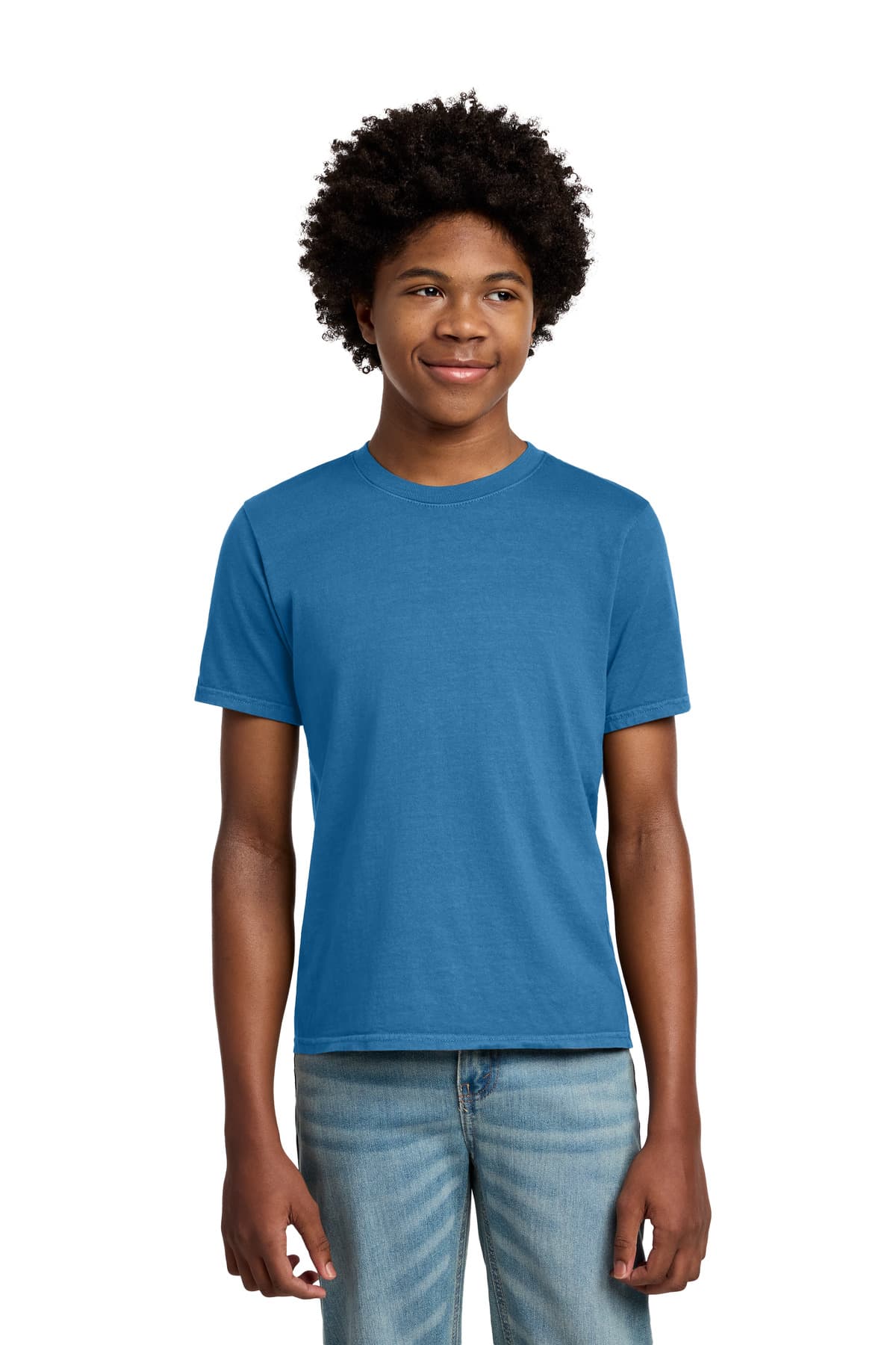 Port & Company Port & Co Youth Beach Wash Garment-Dyed Tee. PC099Y in Blue Moon