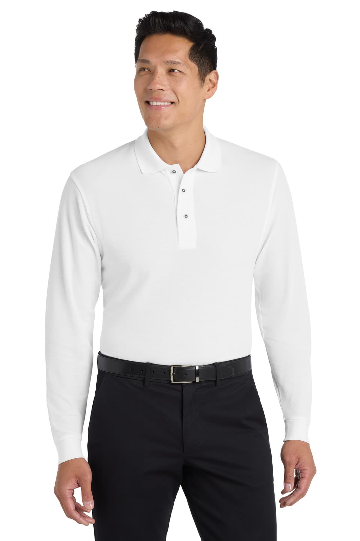 Port Authority Port Authority Silk Touch Long Sleeve Polo.  K500LS