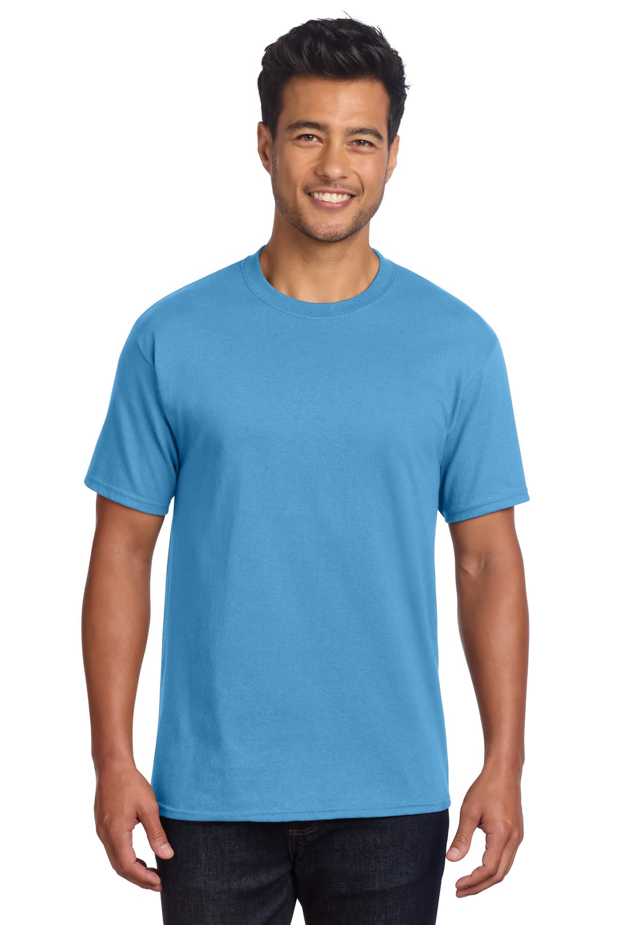 Port & Company Port & Co Core Cotton DTG Tee PC54DTG in Aquatic Blue