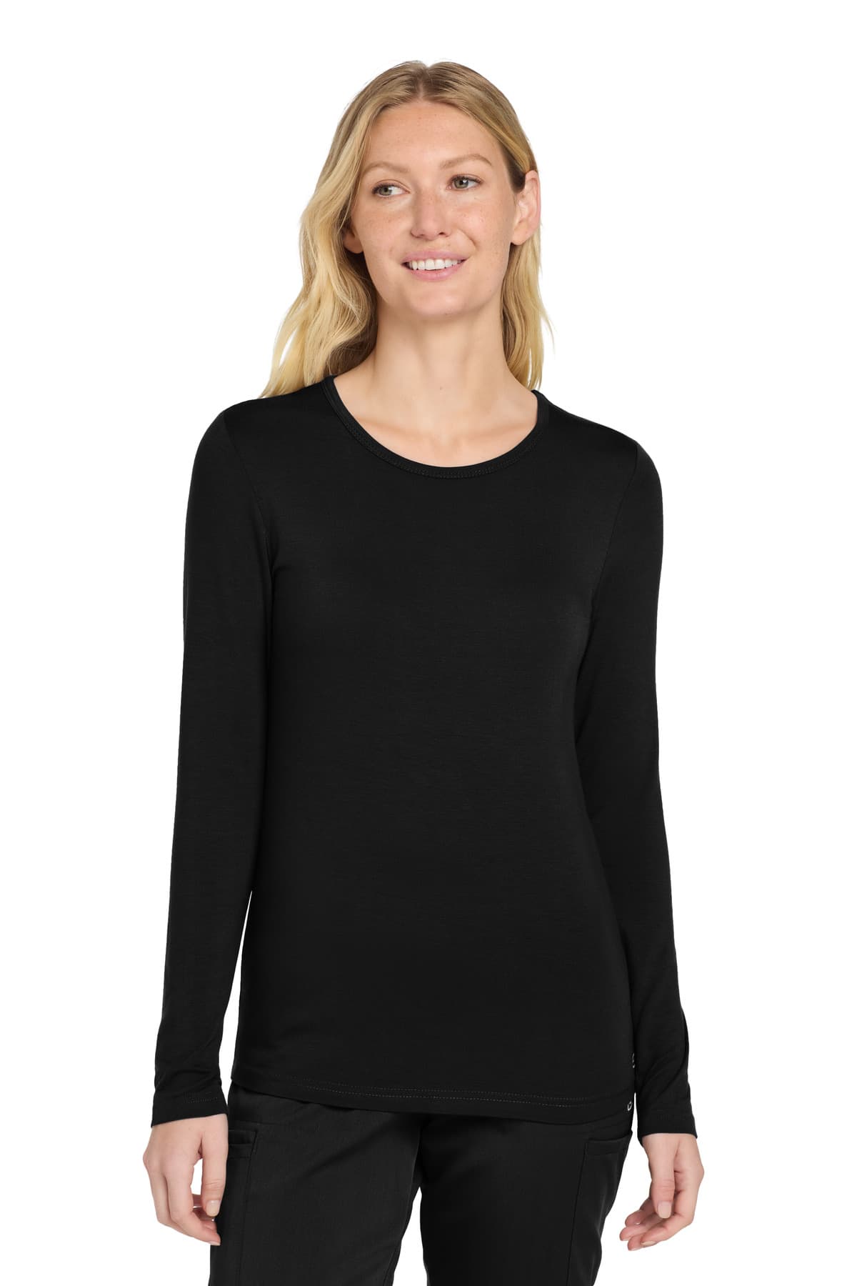Wink Wink Women's Long Sleeve Layer Tee WW4029 in Black