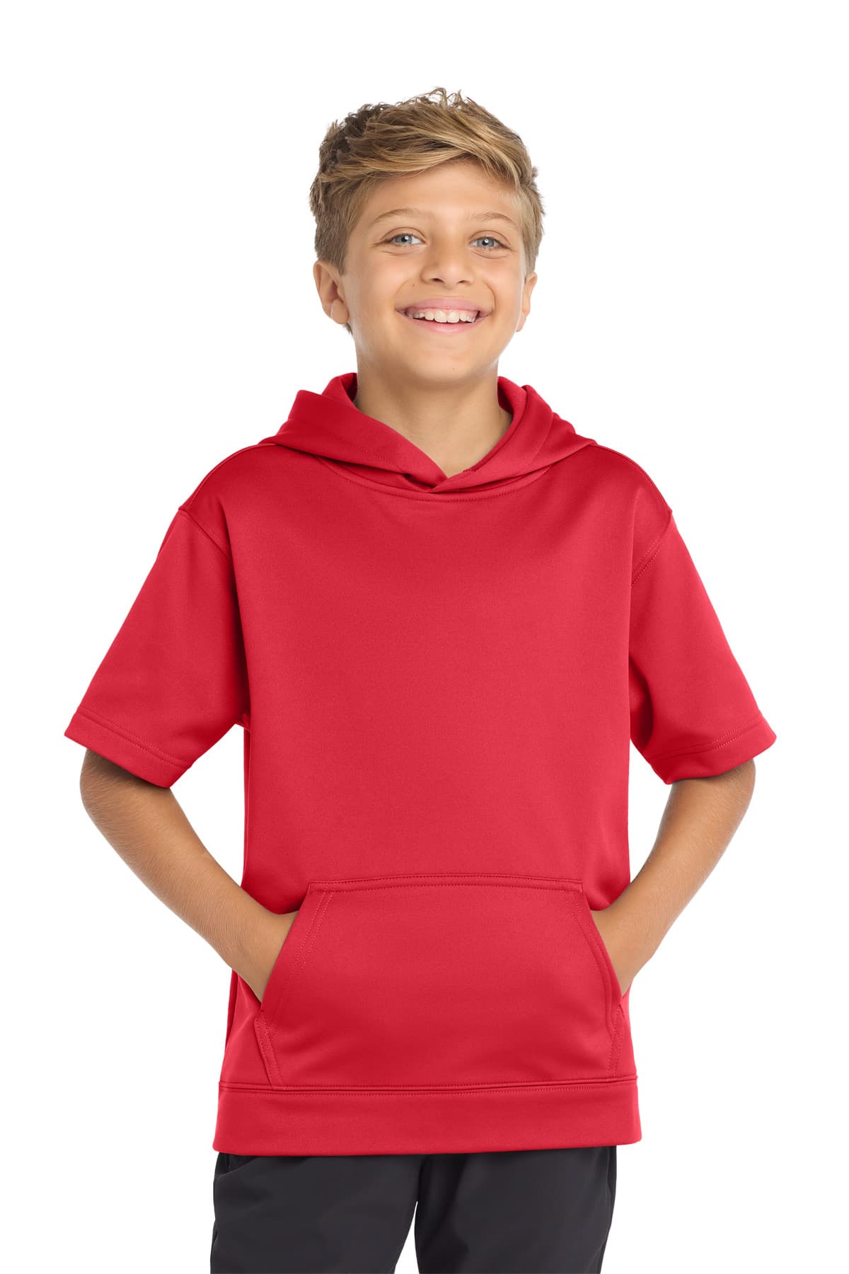 Sport-Tek Sport-Tek  Youth Sport-Wick  Fleece Short Sleeve Hooded Pullover. YST251