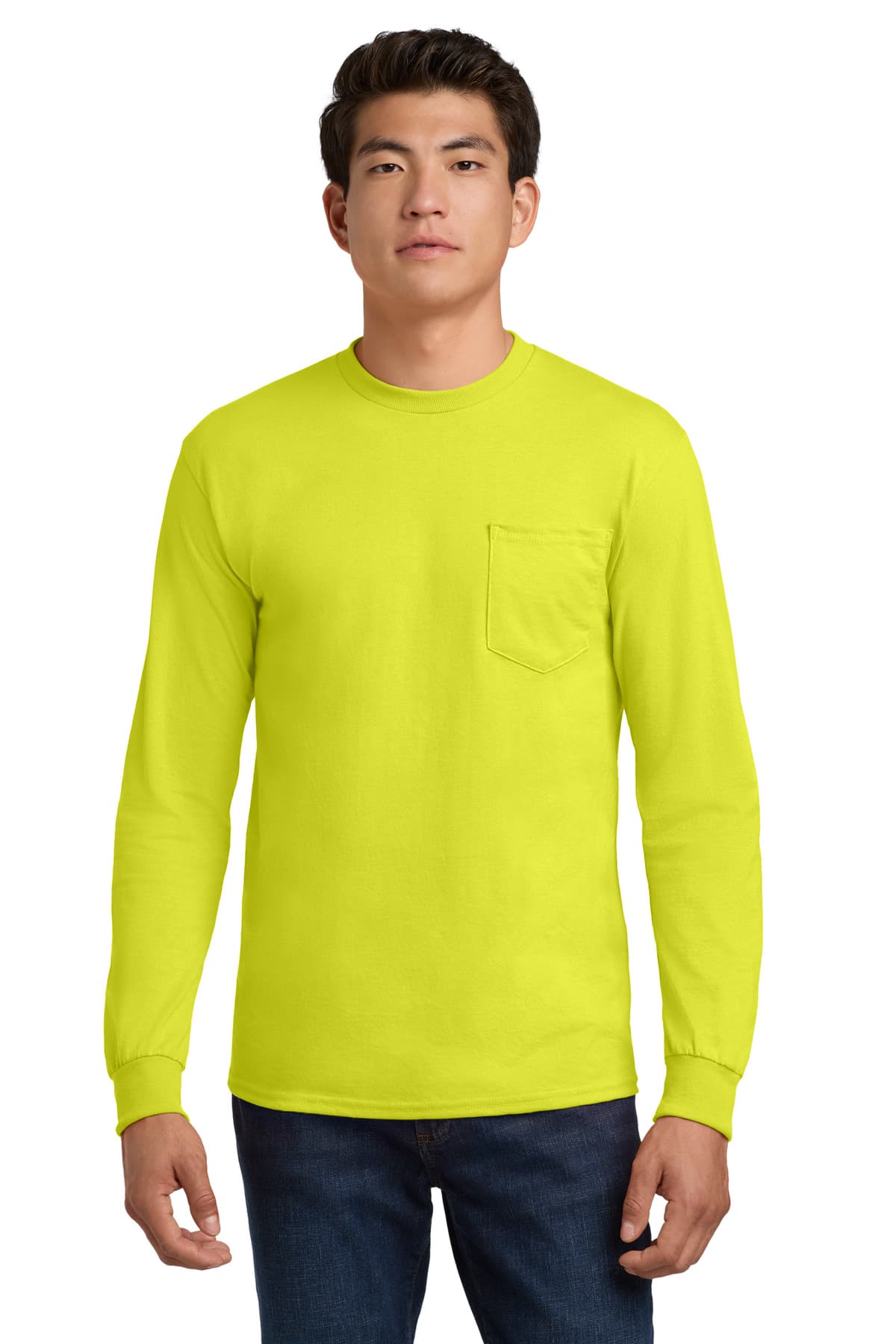 Gildan Gildan - Ultra Cotton 100% US Cotton Long Sleeve T-Shirt with Pocket.  2410