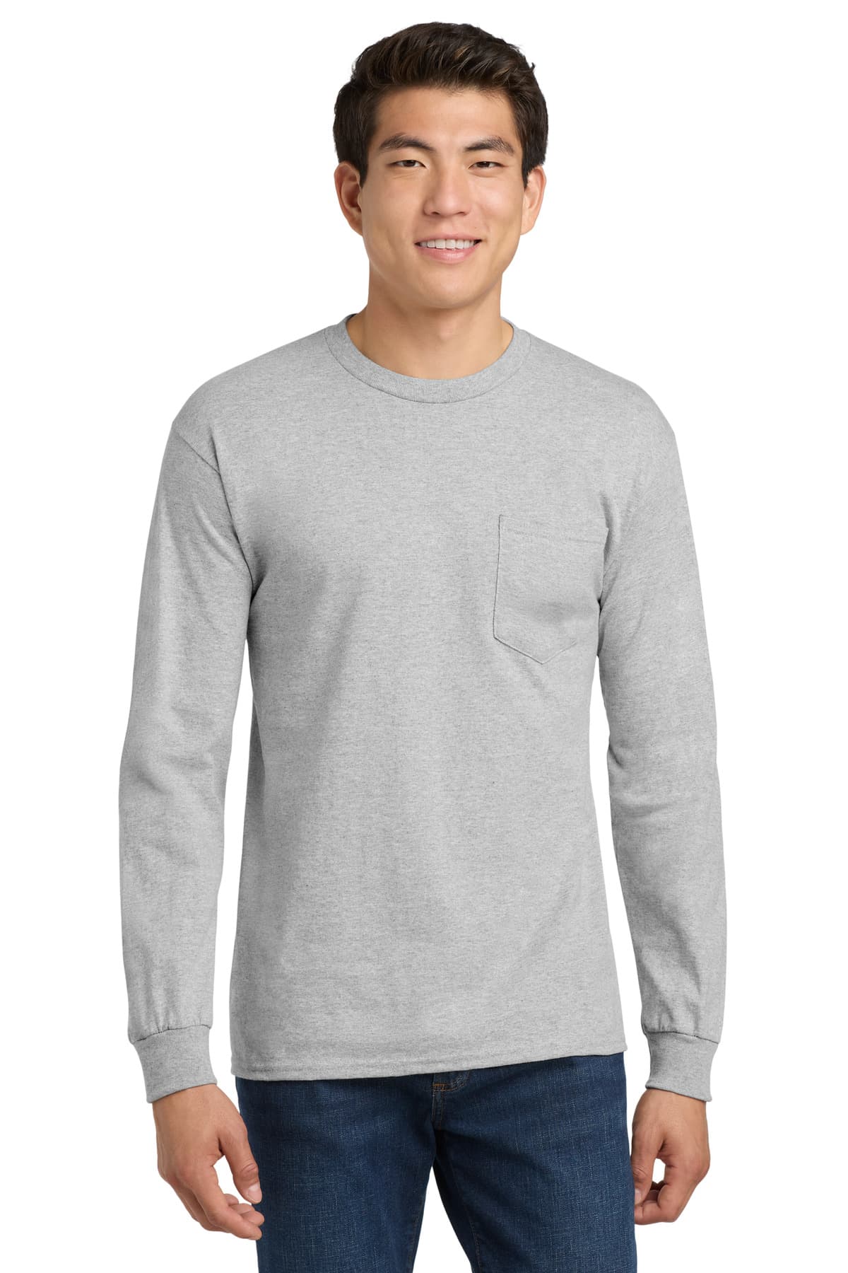 Gildan Gildan - Ultra Cotton 100% US Cotton Long Sleeve T-Shirt with Pocket.  2410