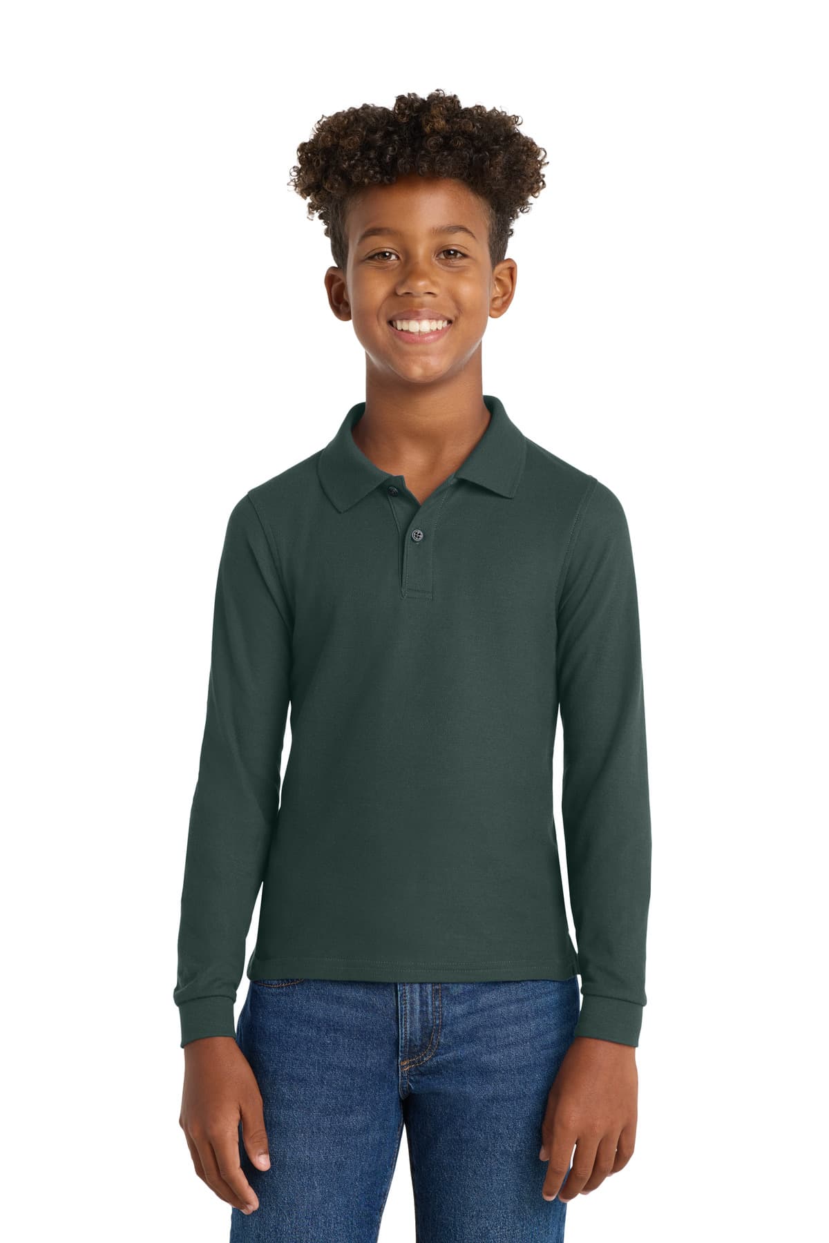 Port Authority Port Authority Youth Long Sleeve Silk Touch Polo.  Y500LS
