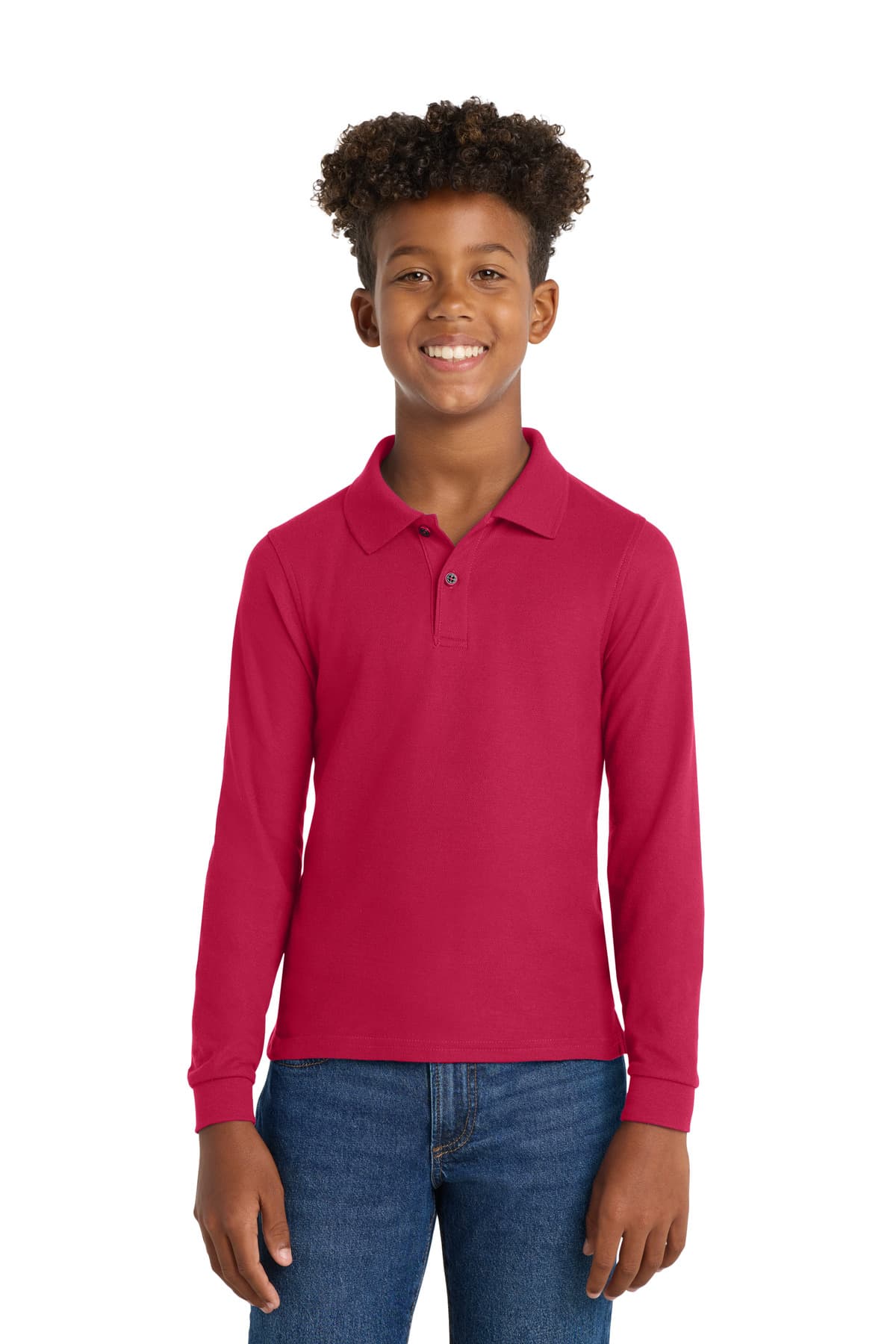 Port Authority Port Authority Youth Long Sleeve Silk Touch Polo.  Y500LS