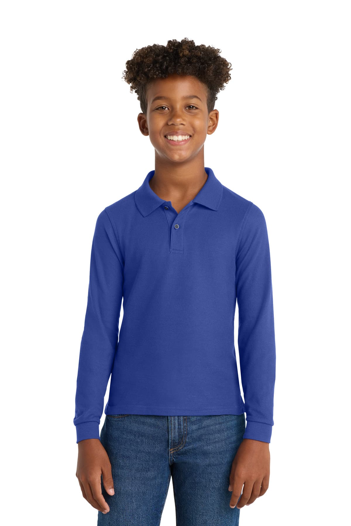Port Authority Port Authority Youth Long Sleeve Silk Touch Polo.  Y500LS