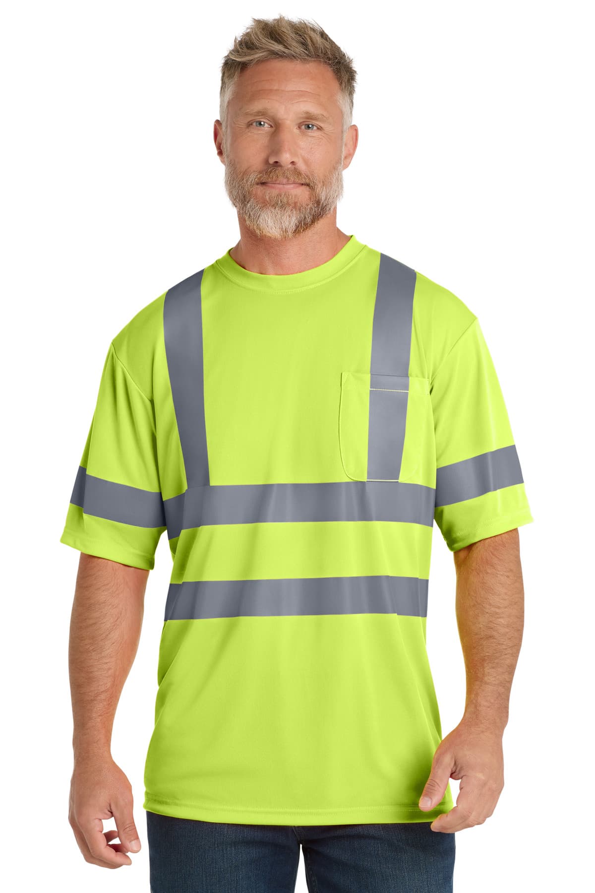 CornerStone CornerStone - ANSI 107 Class 3 Short Sleeve Snag-Resistant Reflective T-Shirt. CS408