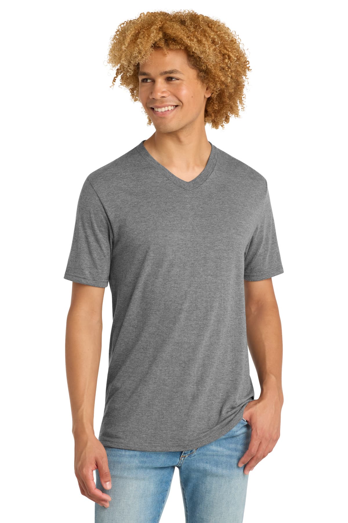 District District   Perfect Tri V-Neck Tee. DT1350
