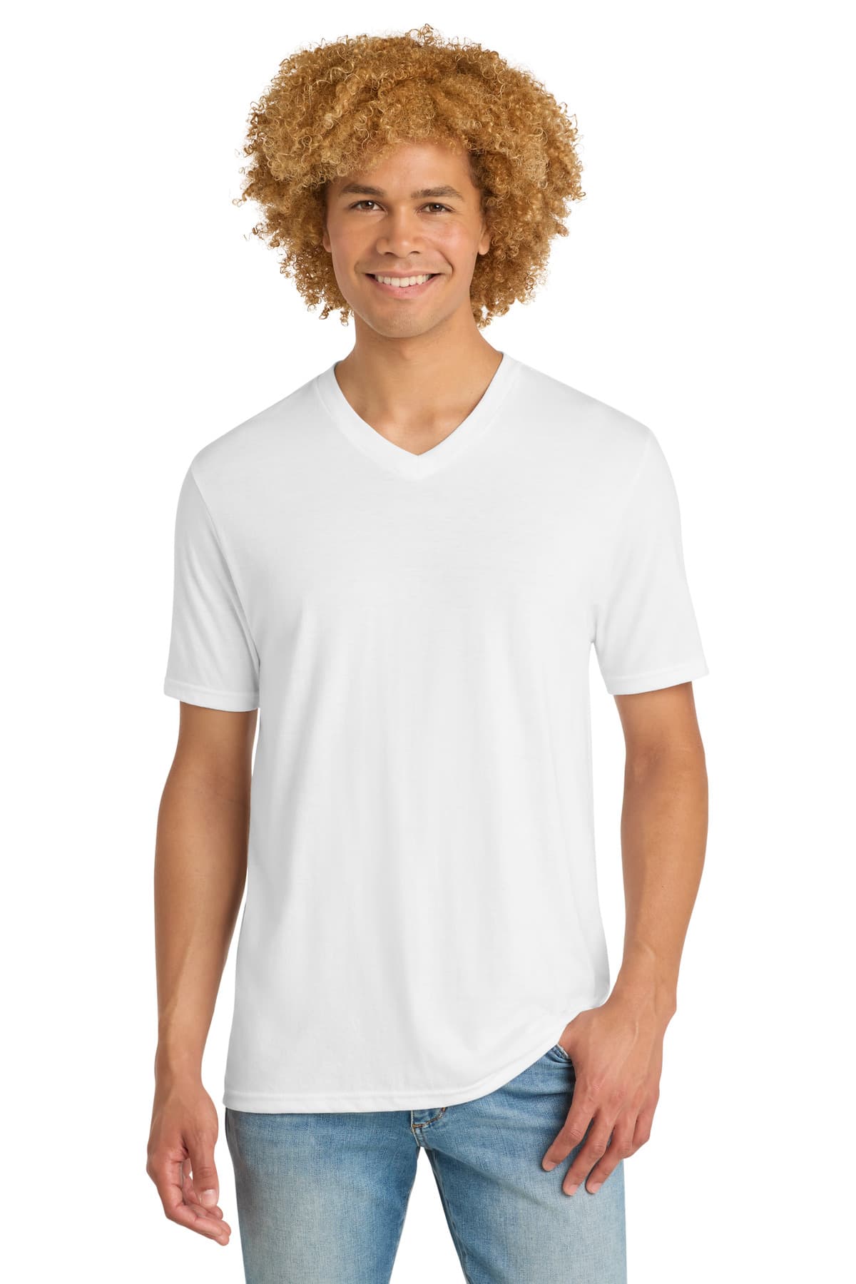 District District   Perfect Tri V-Neck Tee. DT1350