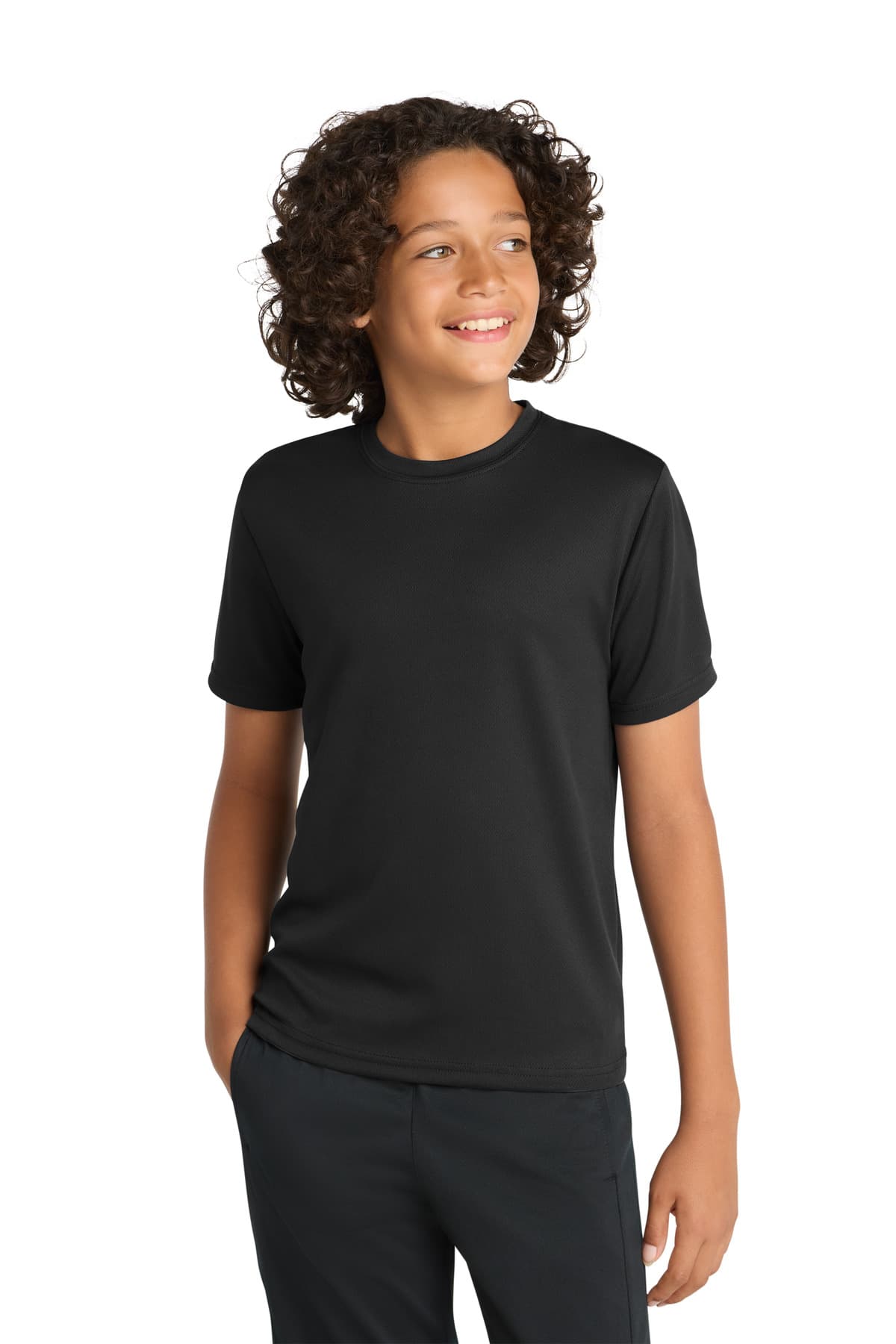 Sport-Tek Sport-Tek Youth PosiCharge RacerMesh Tee. YST340 in Black