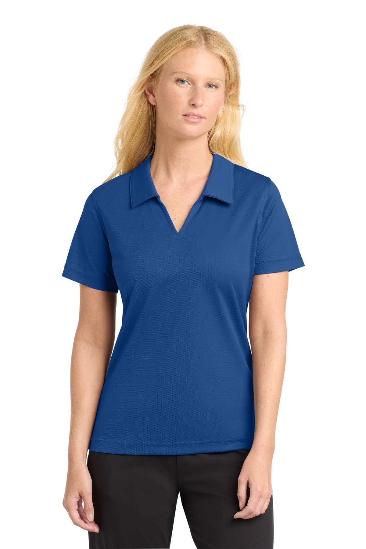 Sport-Tek Sport-Tek Women's Dri-Mesh V-Neck Polo.  L469